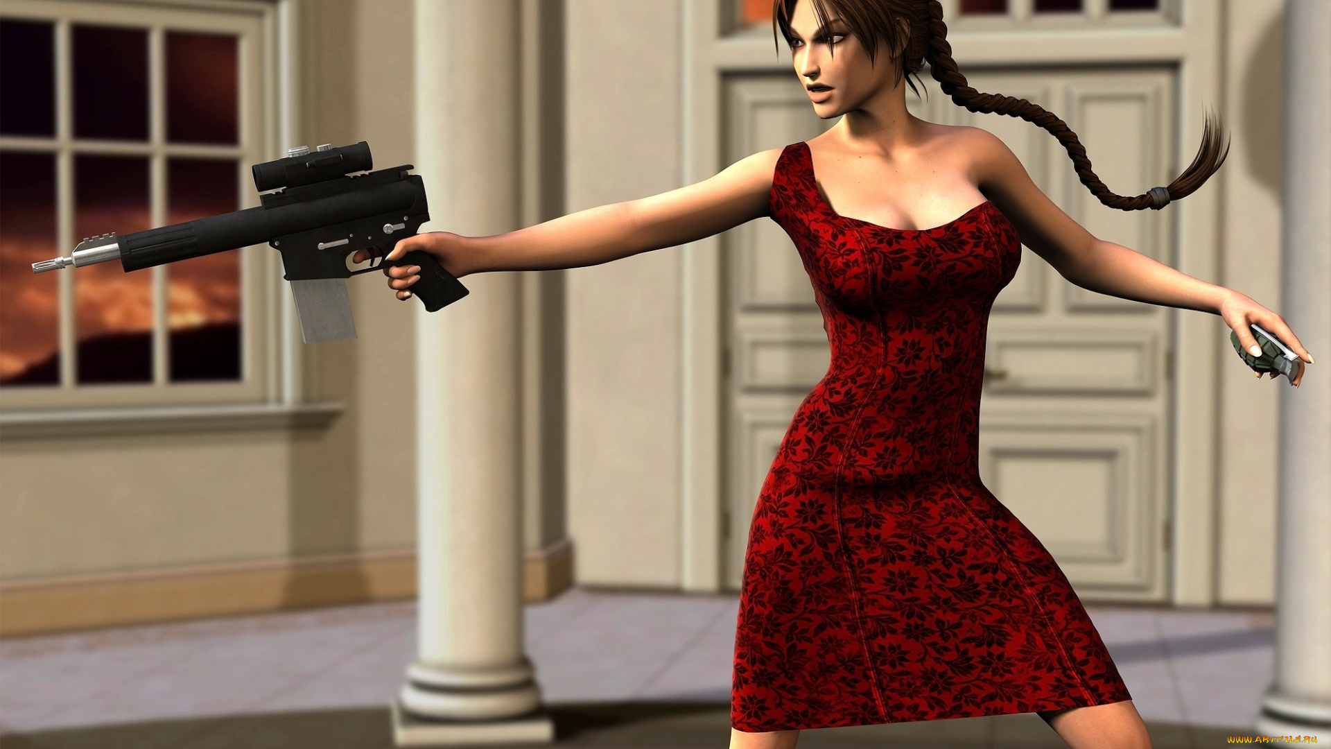 3д, графика, people, люди, оружие