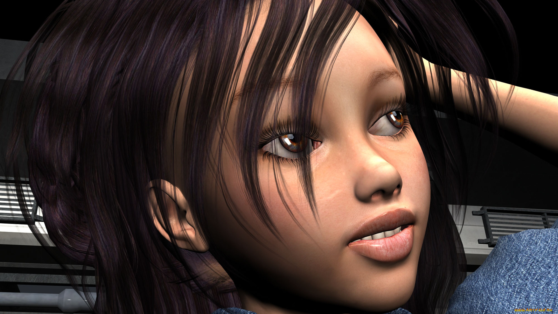 3д, графика, portraits, портрет, девушка, лицо