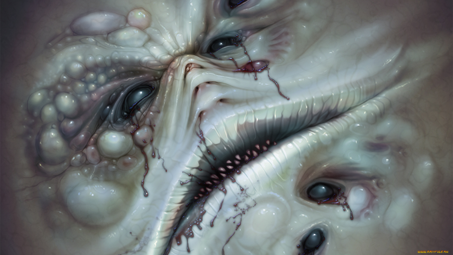 фэнтези, существа, глаза, зубы