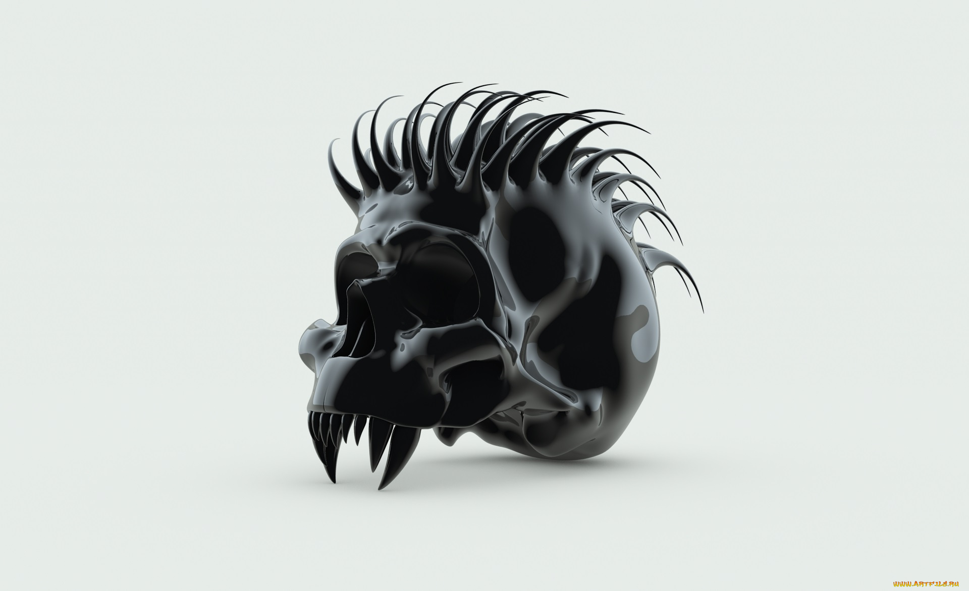 3д, графика, horror, ужас, череп