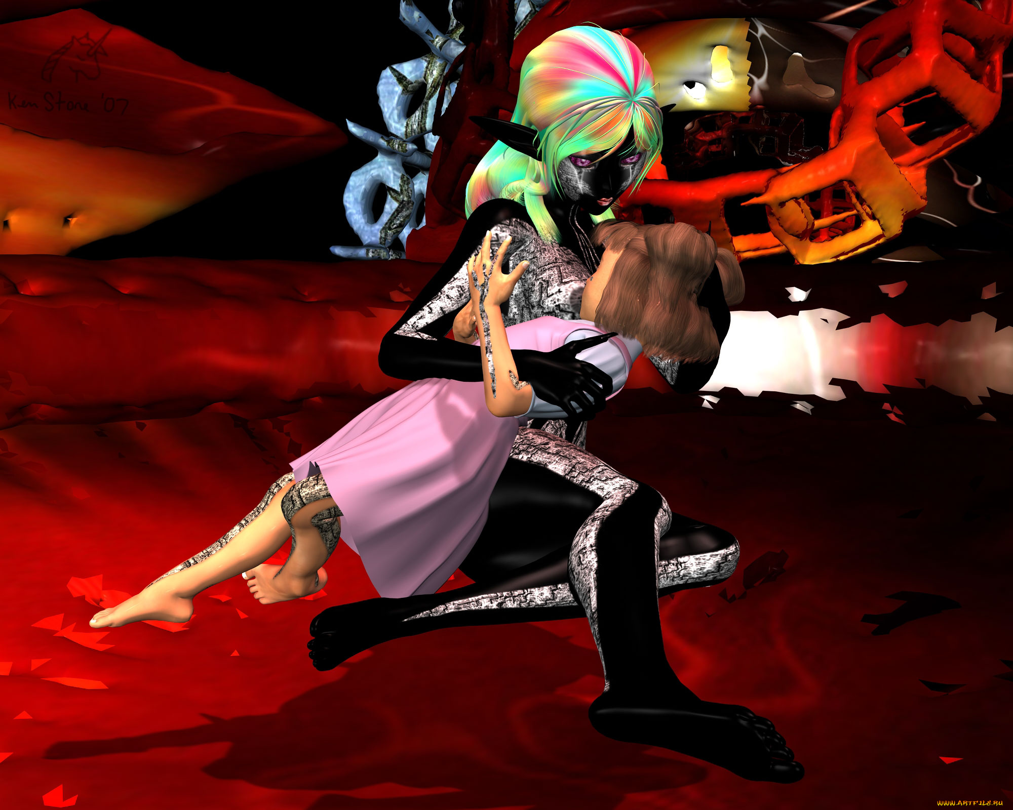 3д, графика, elves, эльфы, девушка, эльфийка