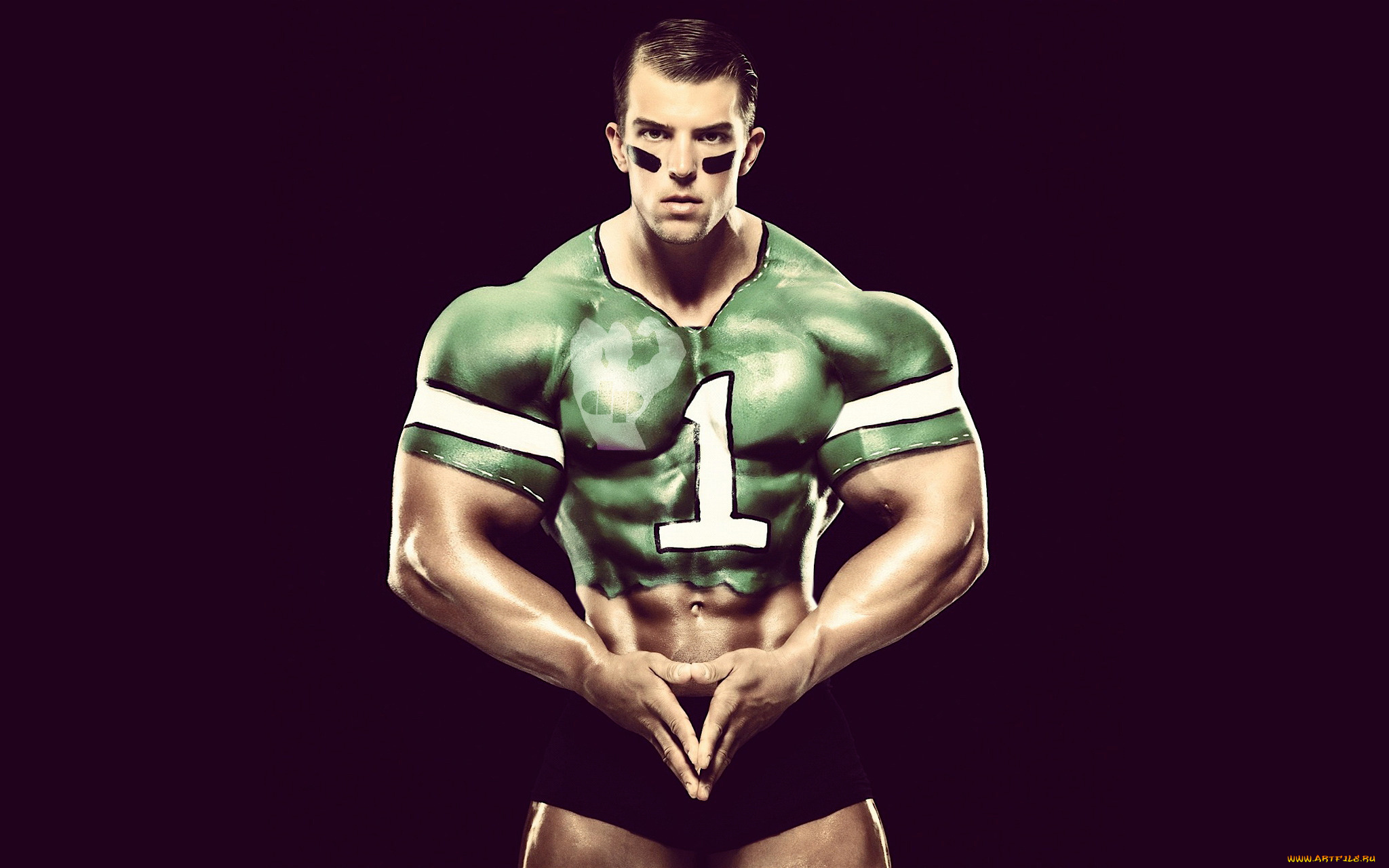 мужчины, unsort, качок, раскраска, боди-арт