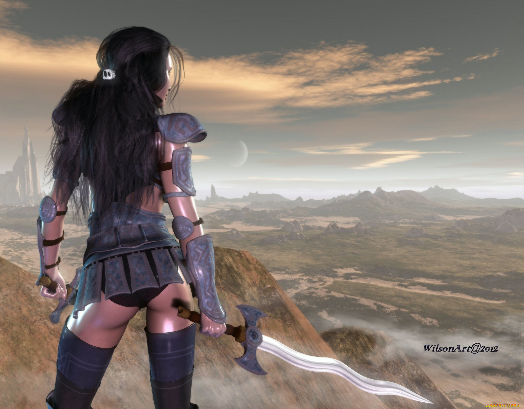 3д, графика, amazon, амазонки, меч, девушка