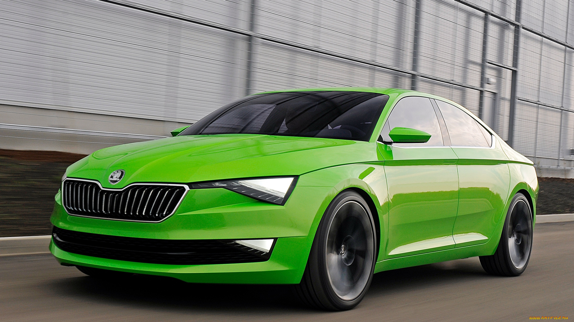 автомобили, skoda, зеленый, concept, visionc