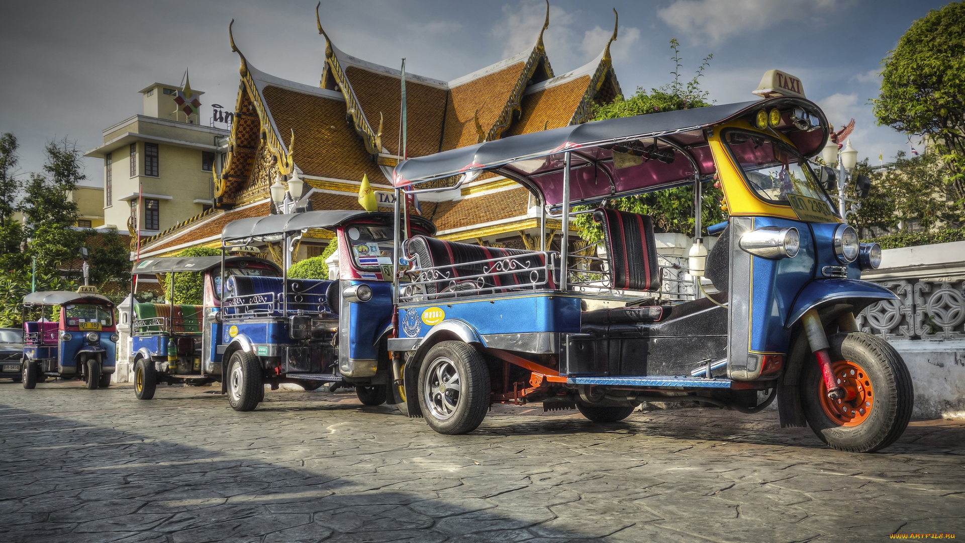 мотоциклы, трёхколёсные, мотоциклы, моторикшы