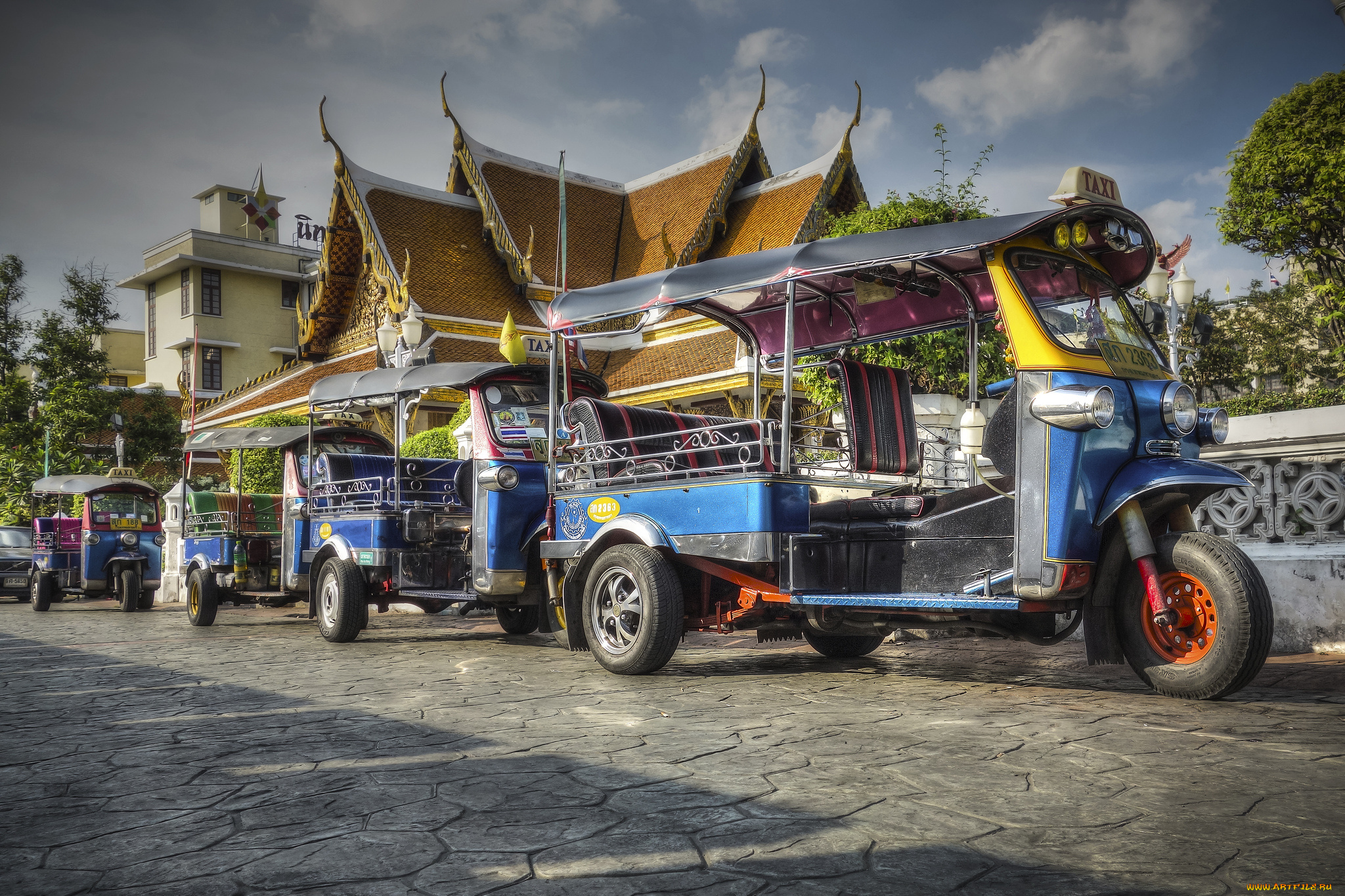 мотоциклы, трёхколёсные, мотоциклы, моторикшы