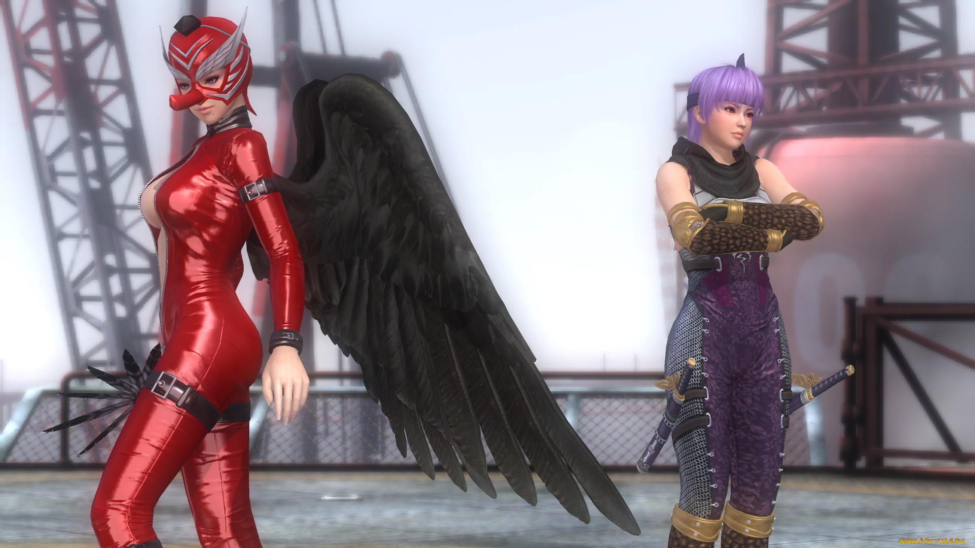 3д, графика, аниме, , anime, демон, фон, взгляд, девушка