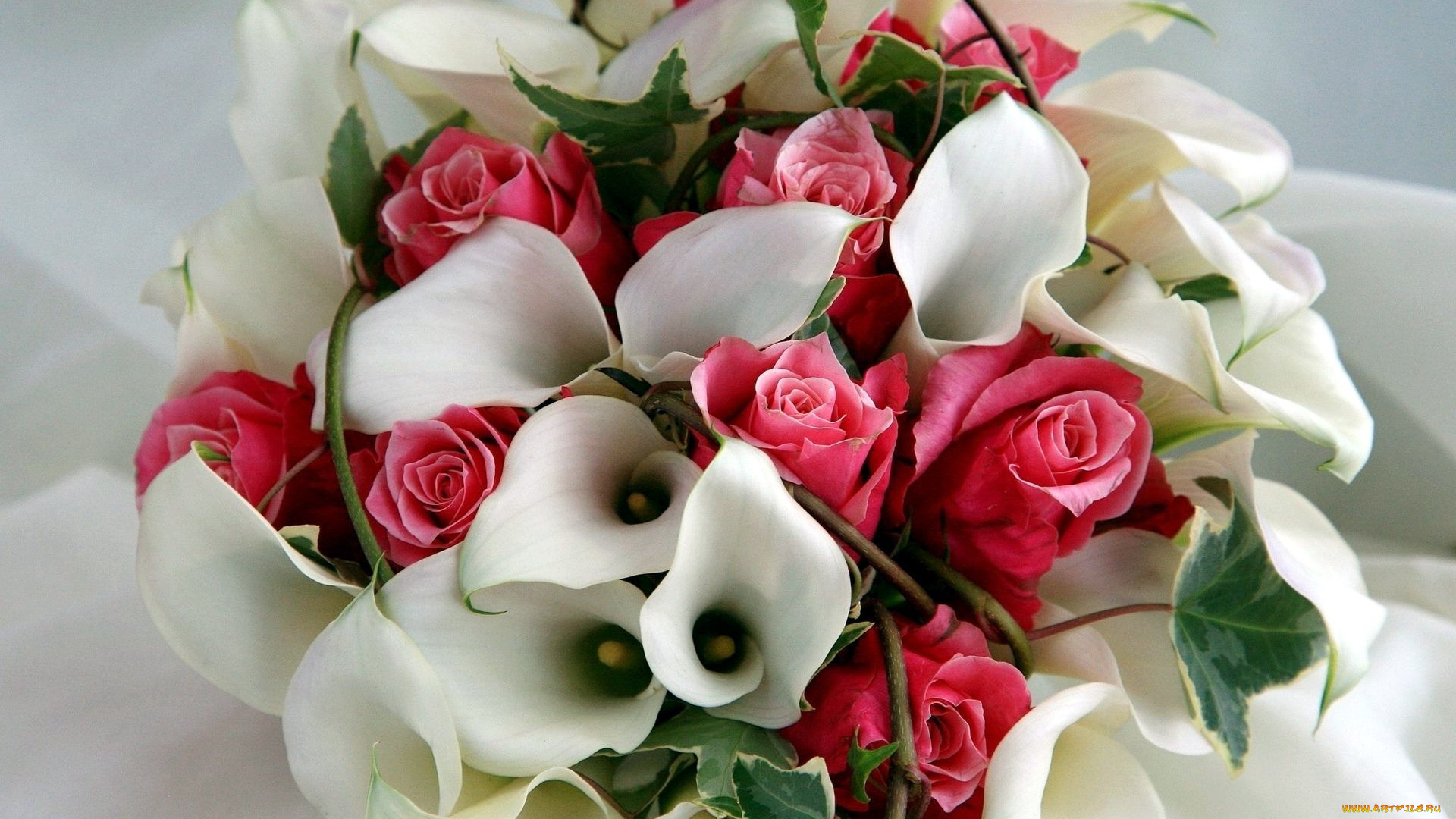 цветы, букеты, , композиции, каллы, розы