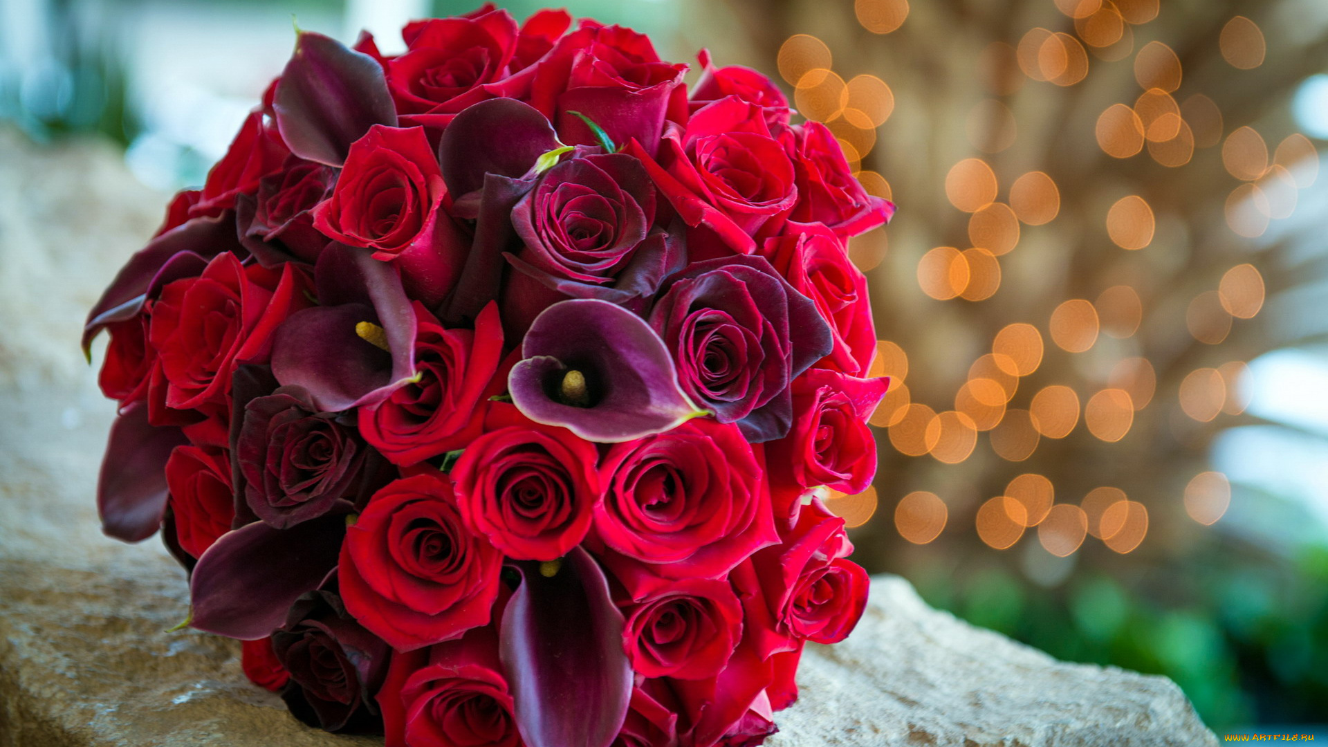 цветы, букеты, , композиции, лиловый, красный