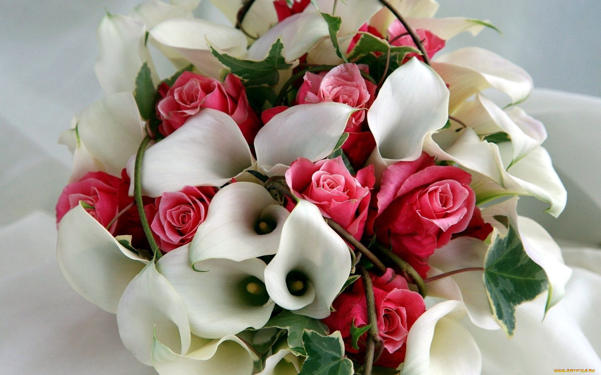 цветы, букеты, , композиции, каллы, розы