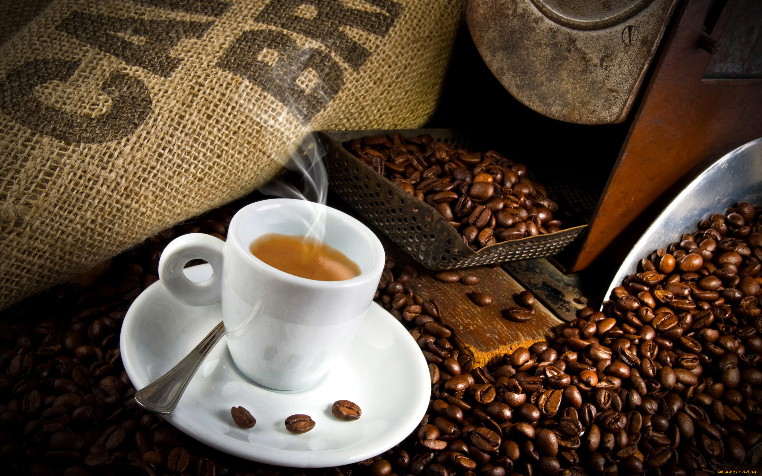 еда, кофе, , кофейные, зёрна, зерна, чашка