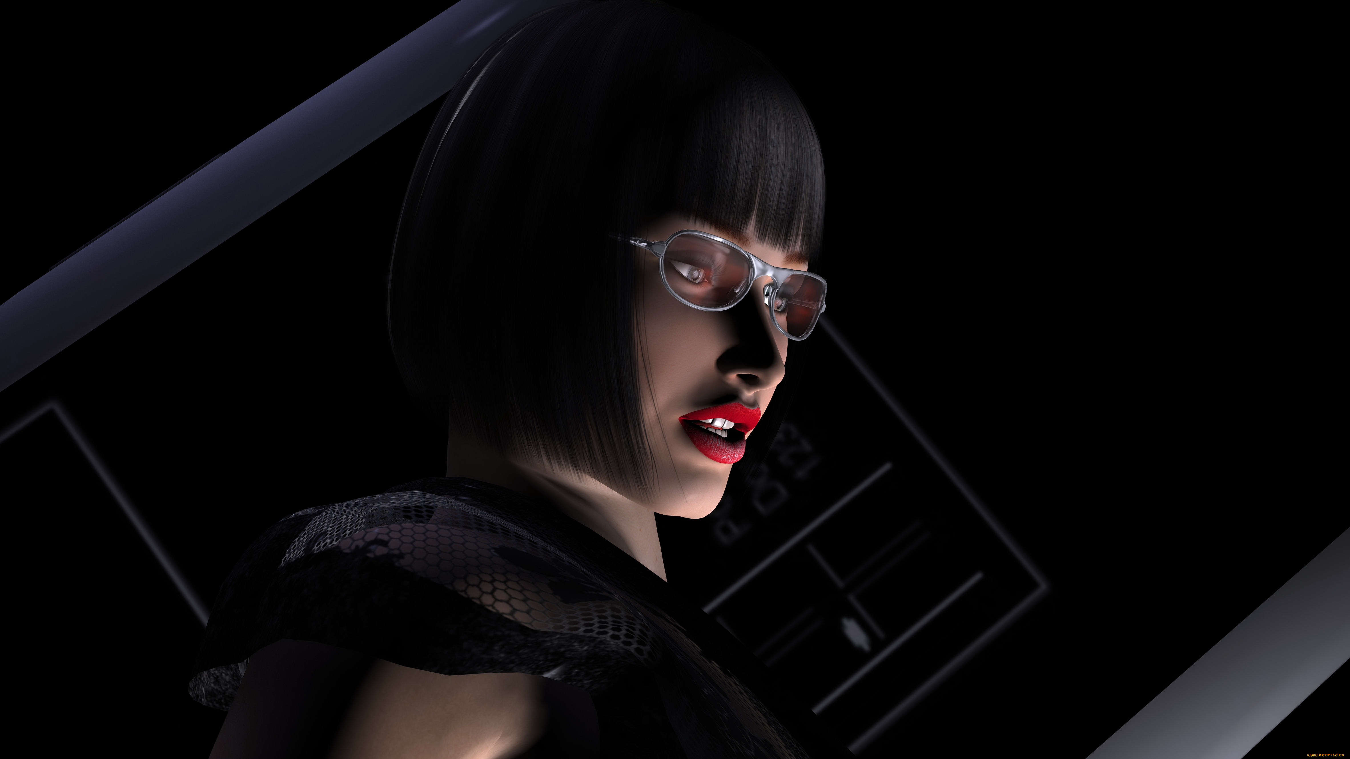 3д, графика, портрет, , portraits, фон, взгляд, девушка