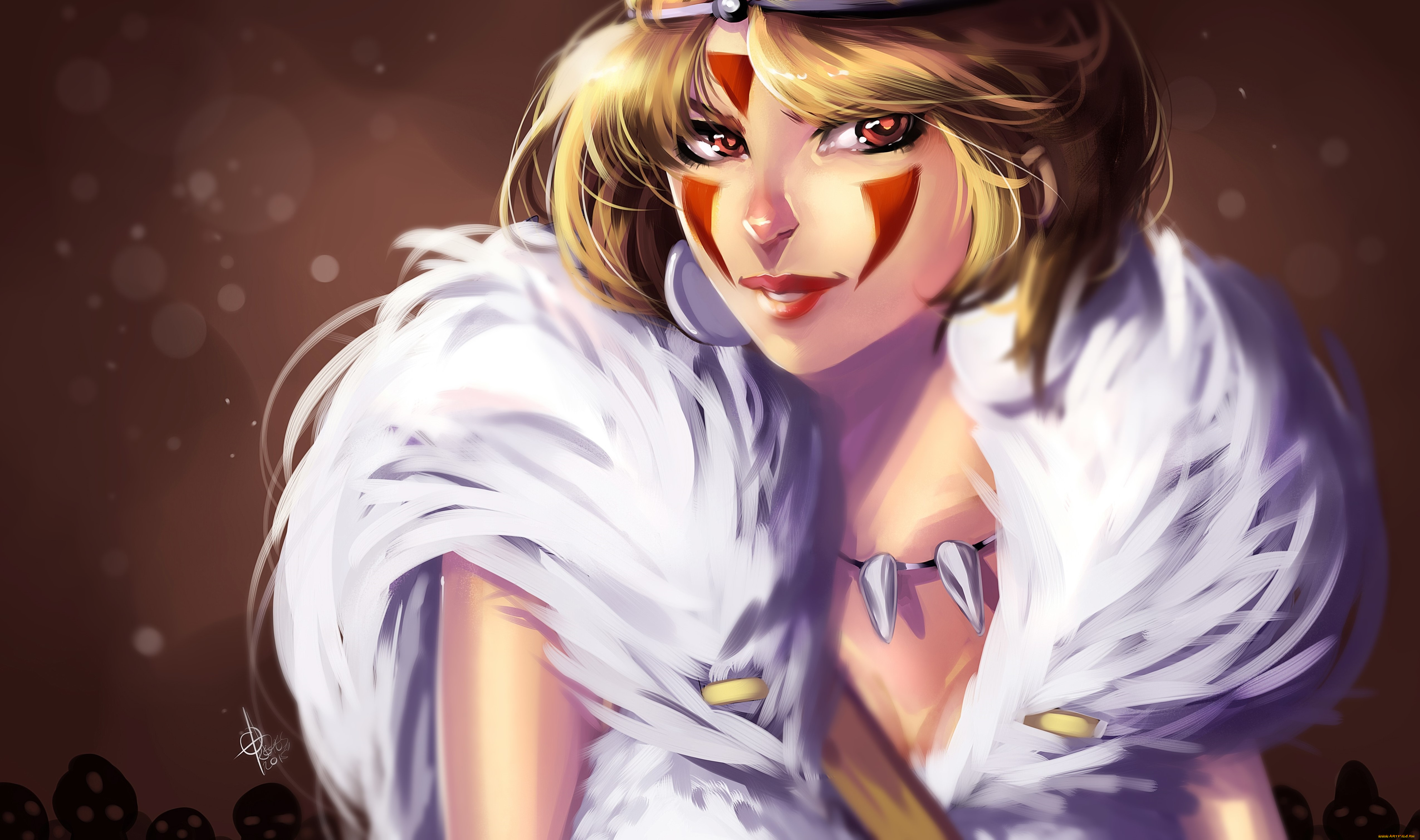 рисованное, люди, взгляд, фон, девушка