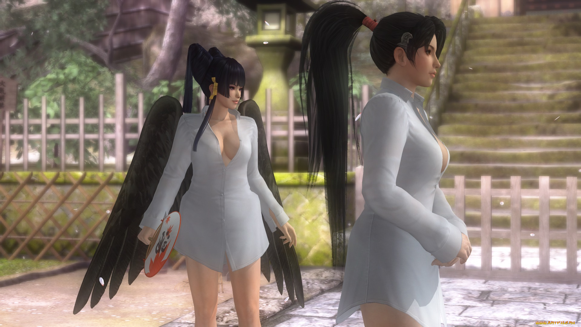 3д, графика, аниме, , anime, девушка, поза, фон, взгляд, ангел