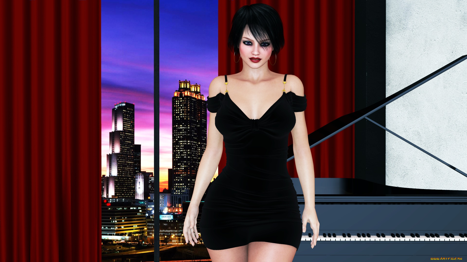 3д, графика, люди, , people, девушка, фон, взгляд