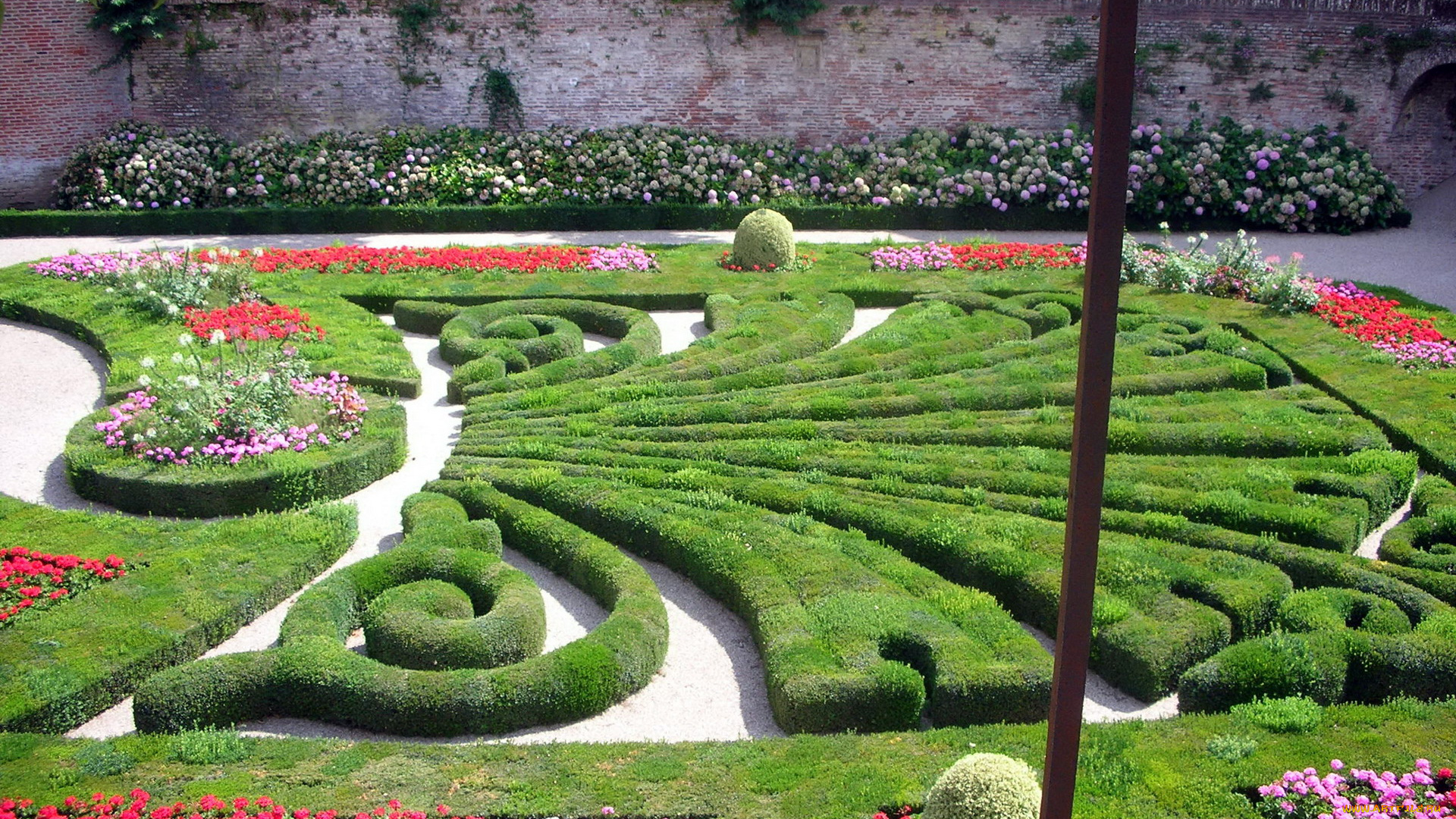 природа, парк, дизайн, ландшафтный, клумбы