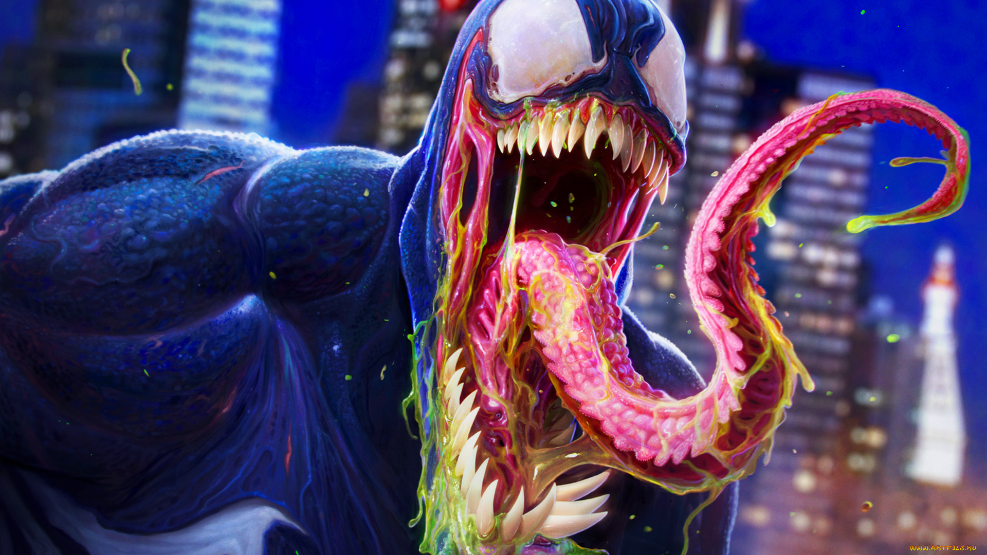 рисованное, кино, venom, eddie, brock, symbiote, art, spider-man