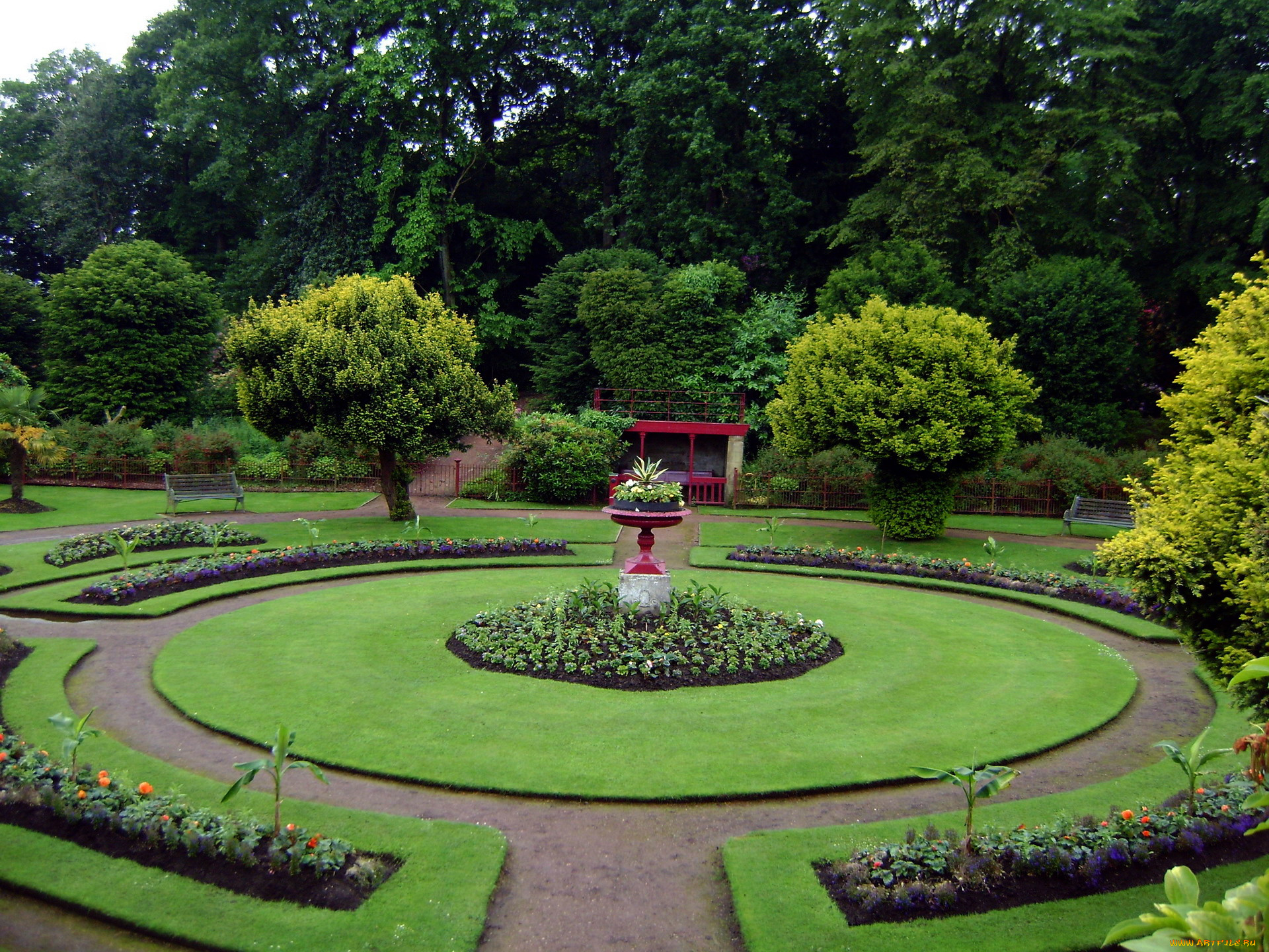 природа, парк, клумбы, цветник