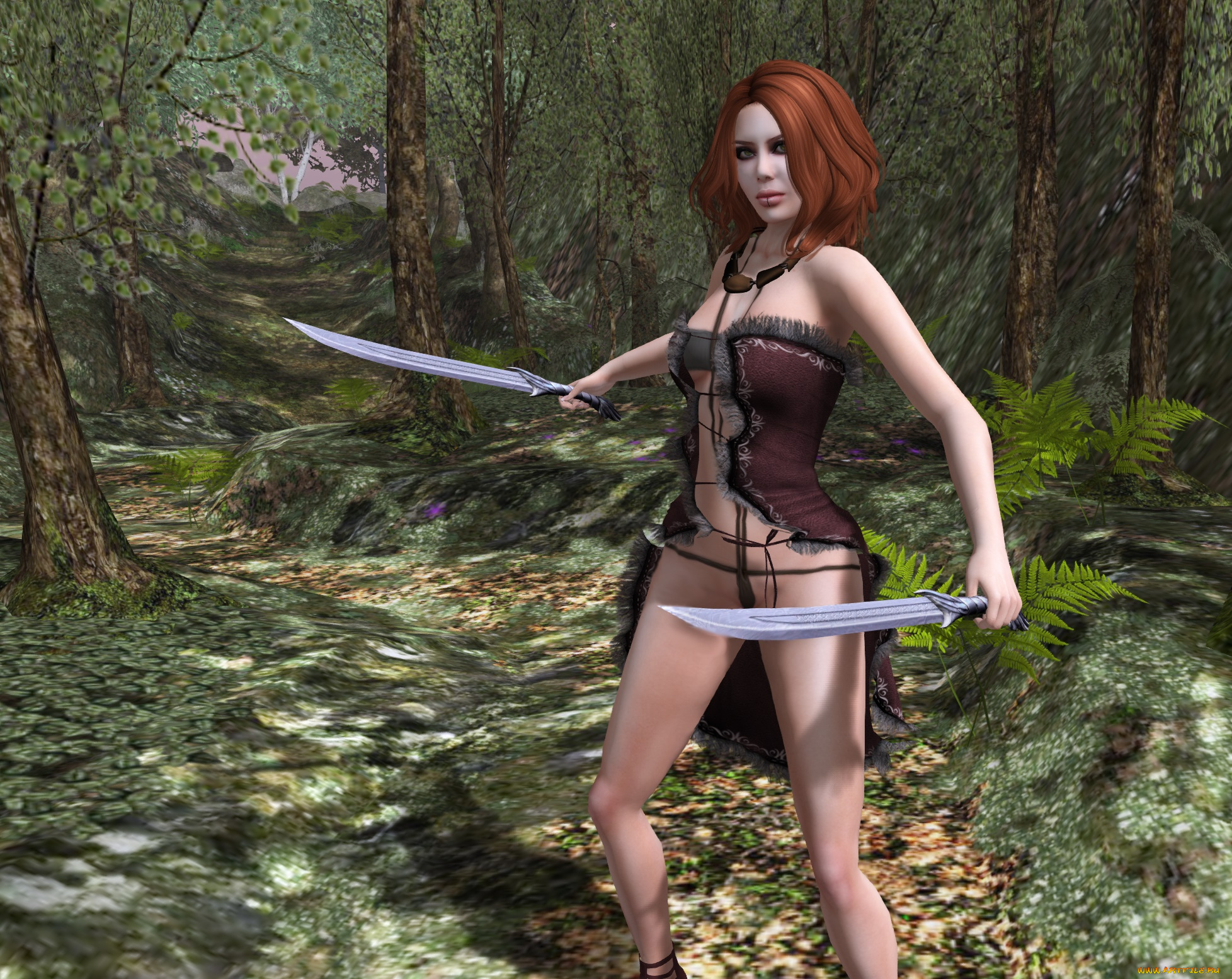 3д, графика, амазонки, , amazon, девушка, взгляд, фон, оружие