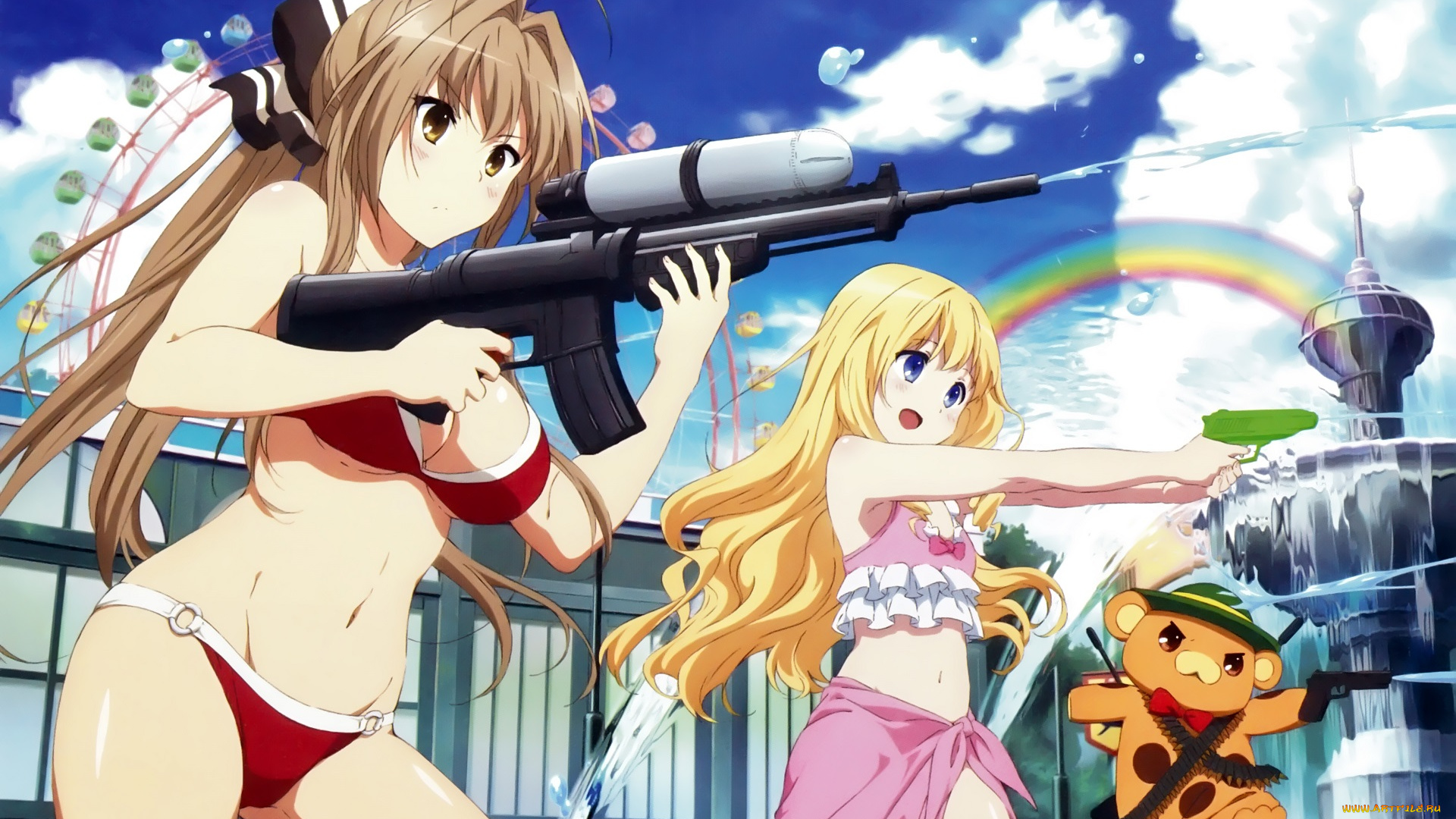 аниме, amagi, brilliant, park, девушки