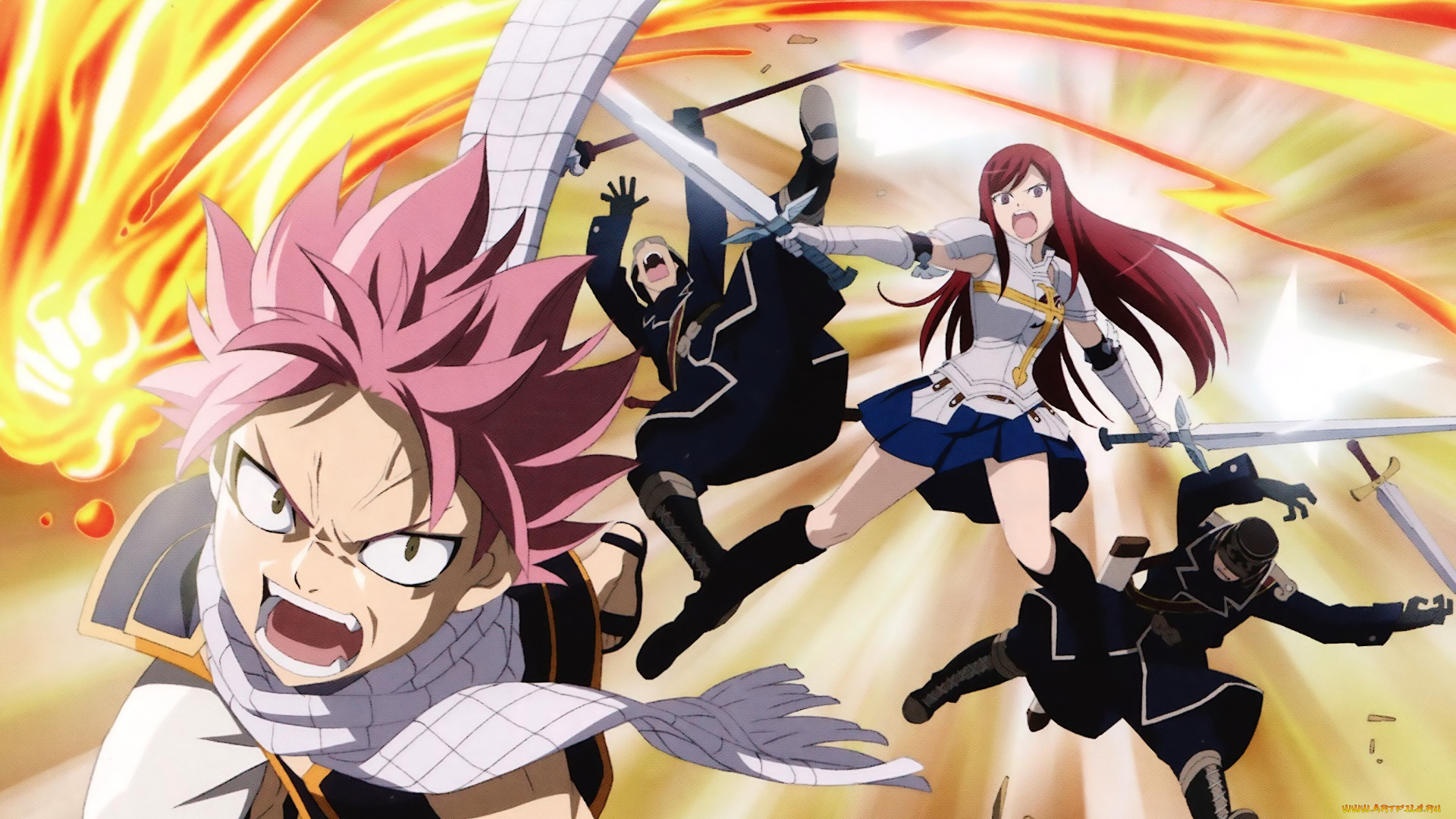 аниме, fairy, tail, хвост, феи