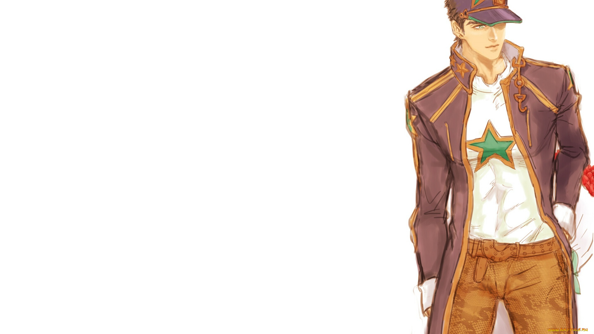 аниме, jojo`s, bizarre, adventure, парень