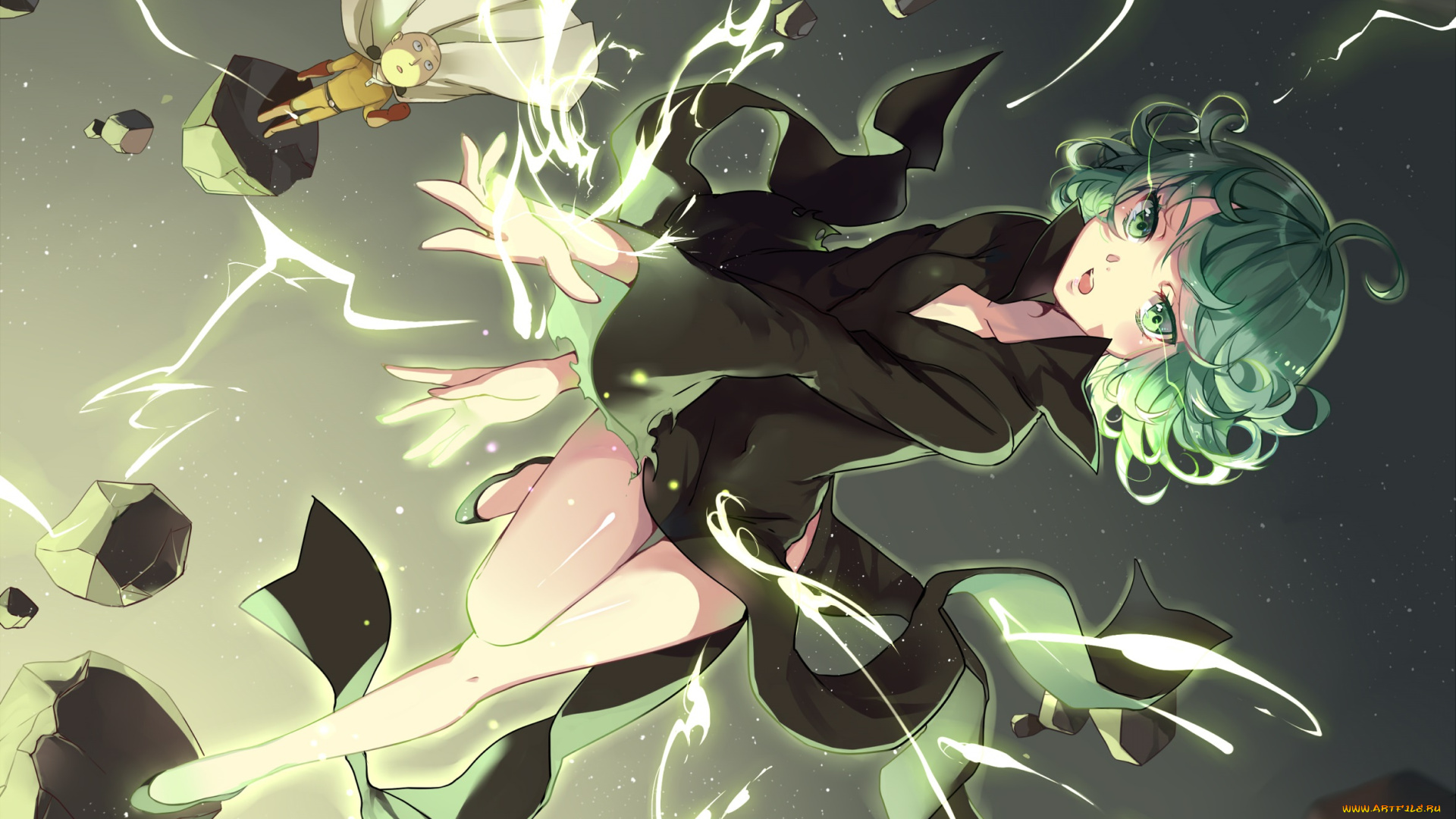 аниме, one, punch, man, девушка