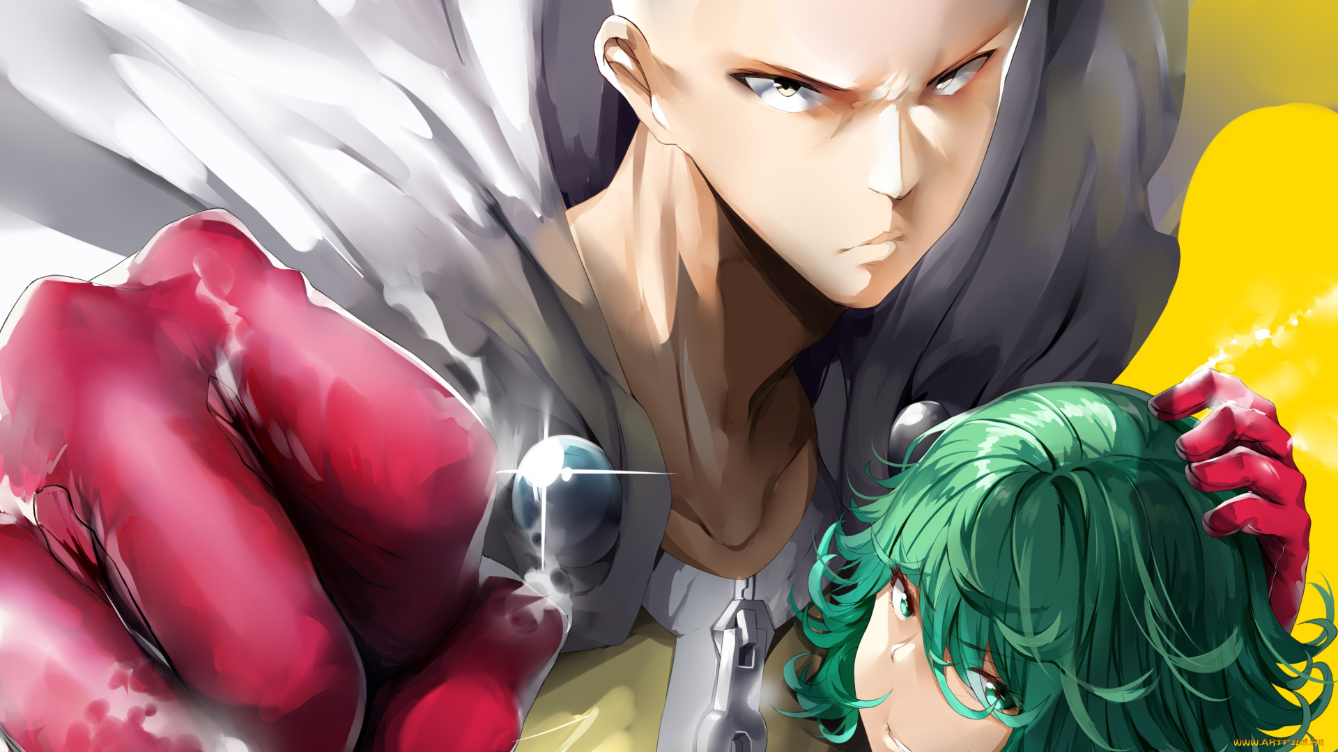 аниме, one, punch, man, сайтама