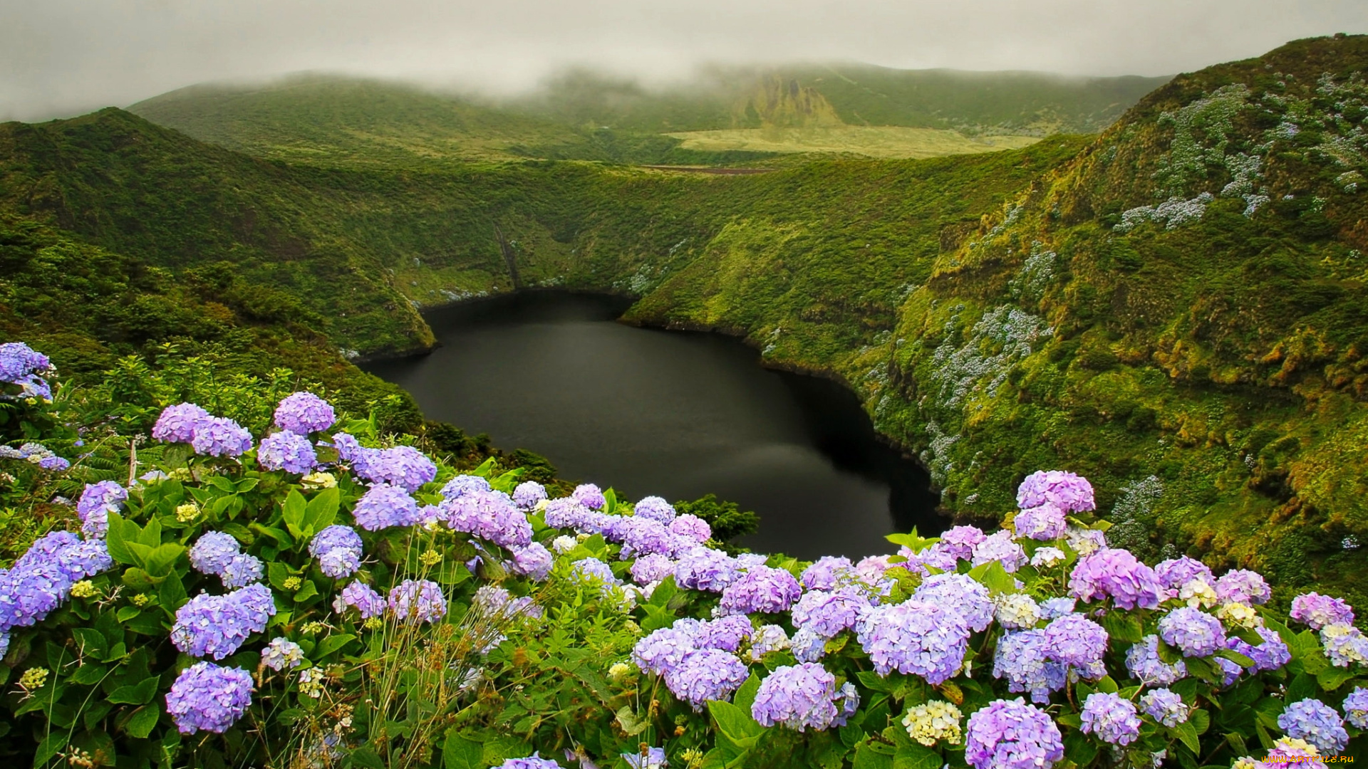 природа, горы, calderia, long, lake