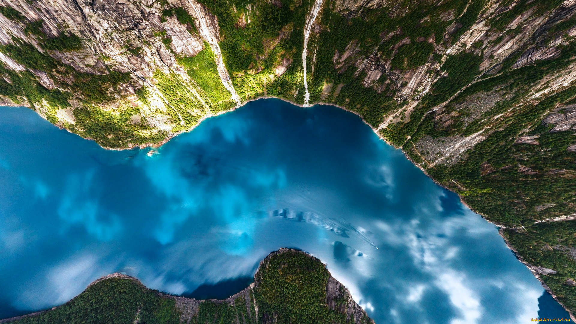 природа, реки, озера, норвегия, скалы, фьорд