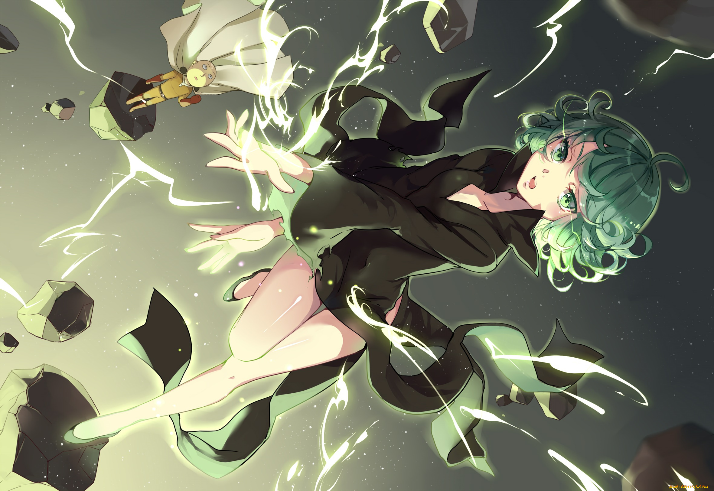 аниме, one, punch, man, девушка