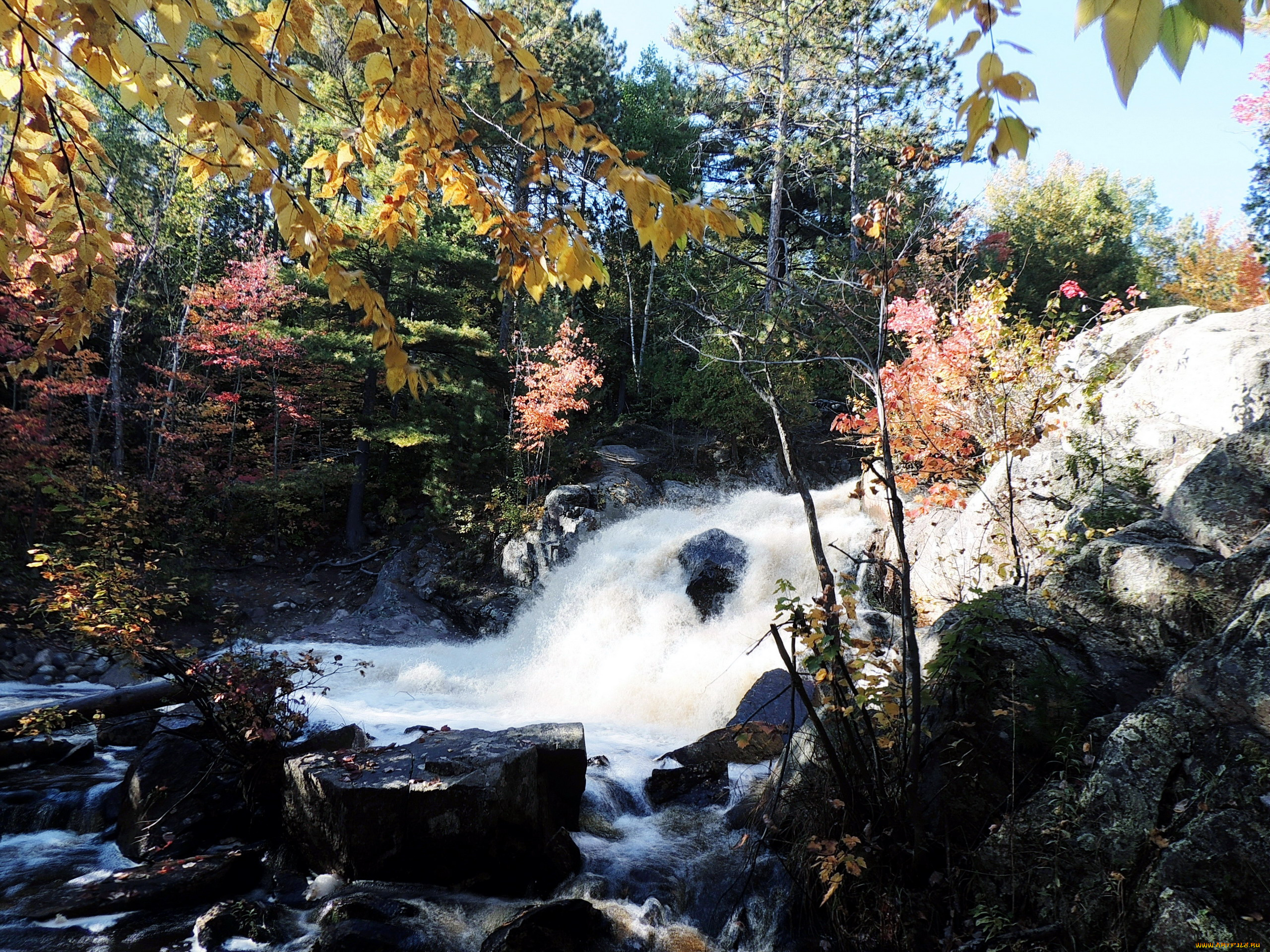 природа, водопады, осень