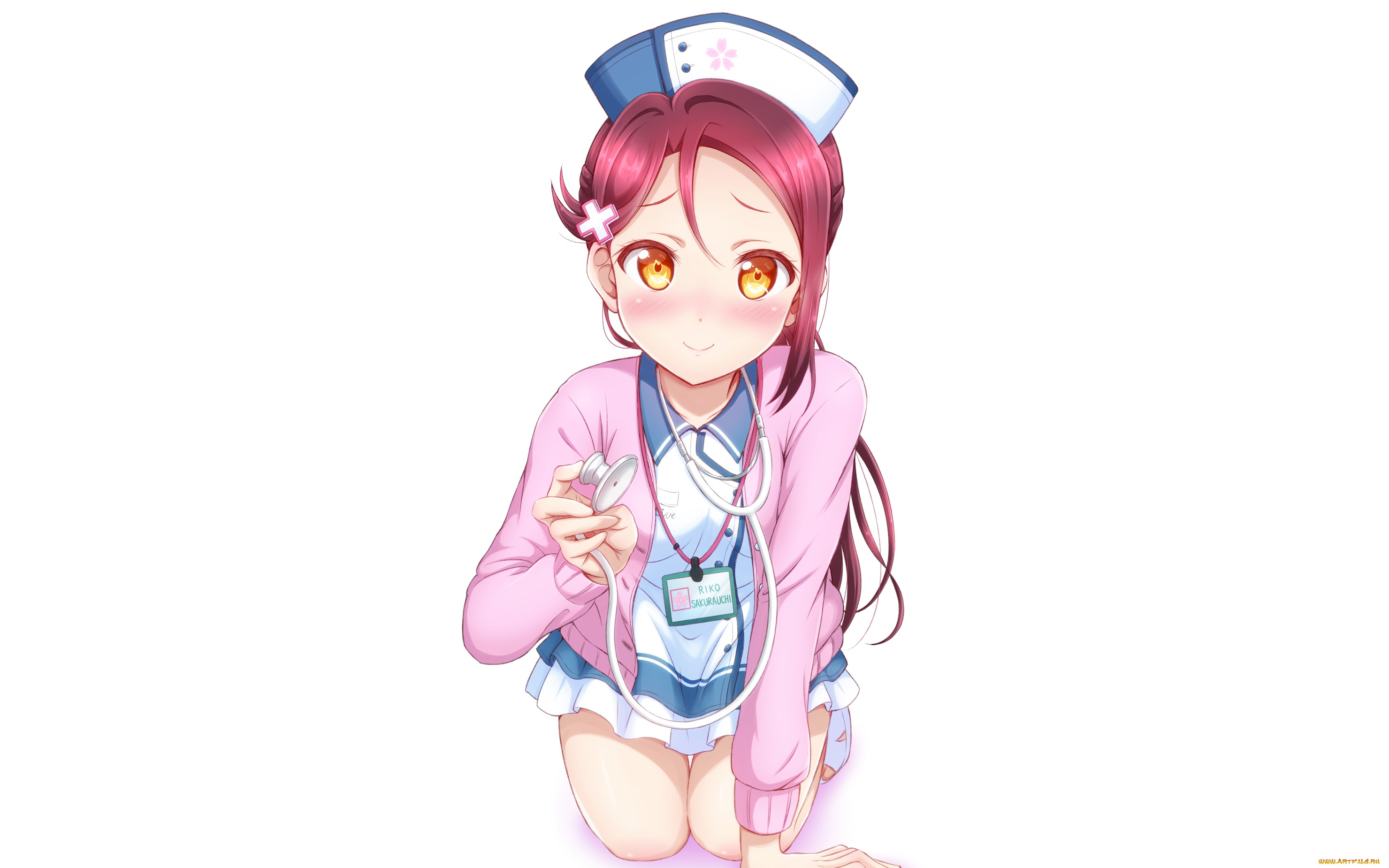 аниме, love, live, , school, idol, project, девушка, фон, взгляд