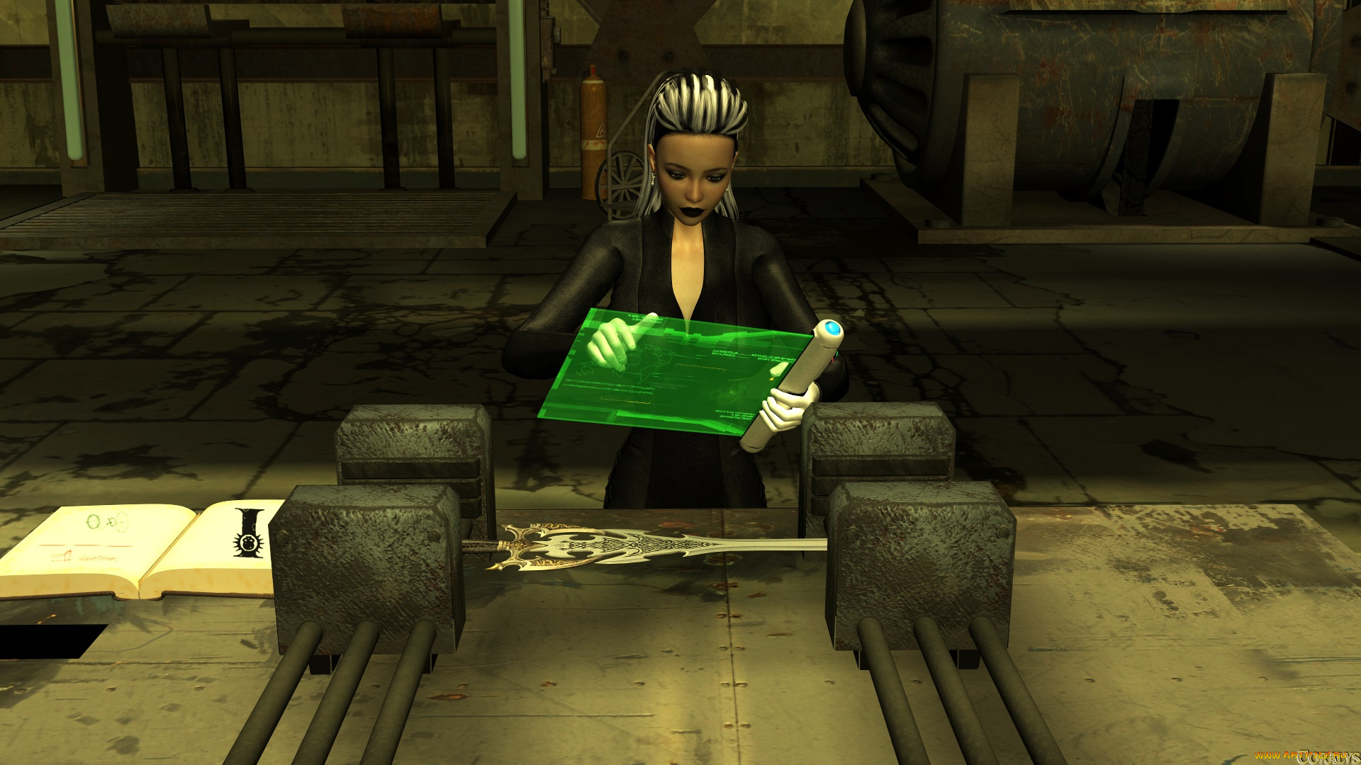 3д, графика, фантазия, , fantasy, девушка, взгляд, фон