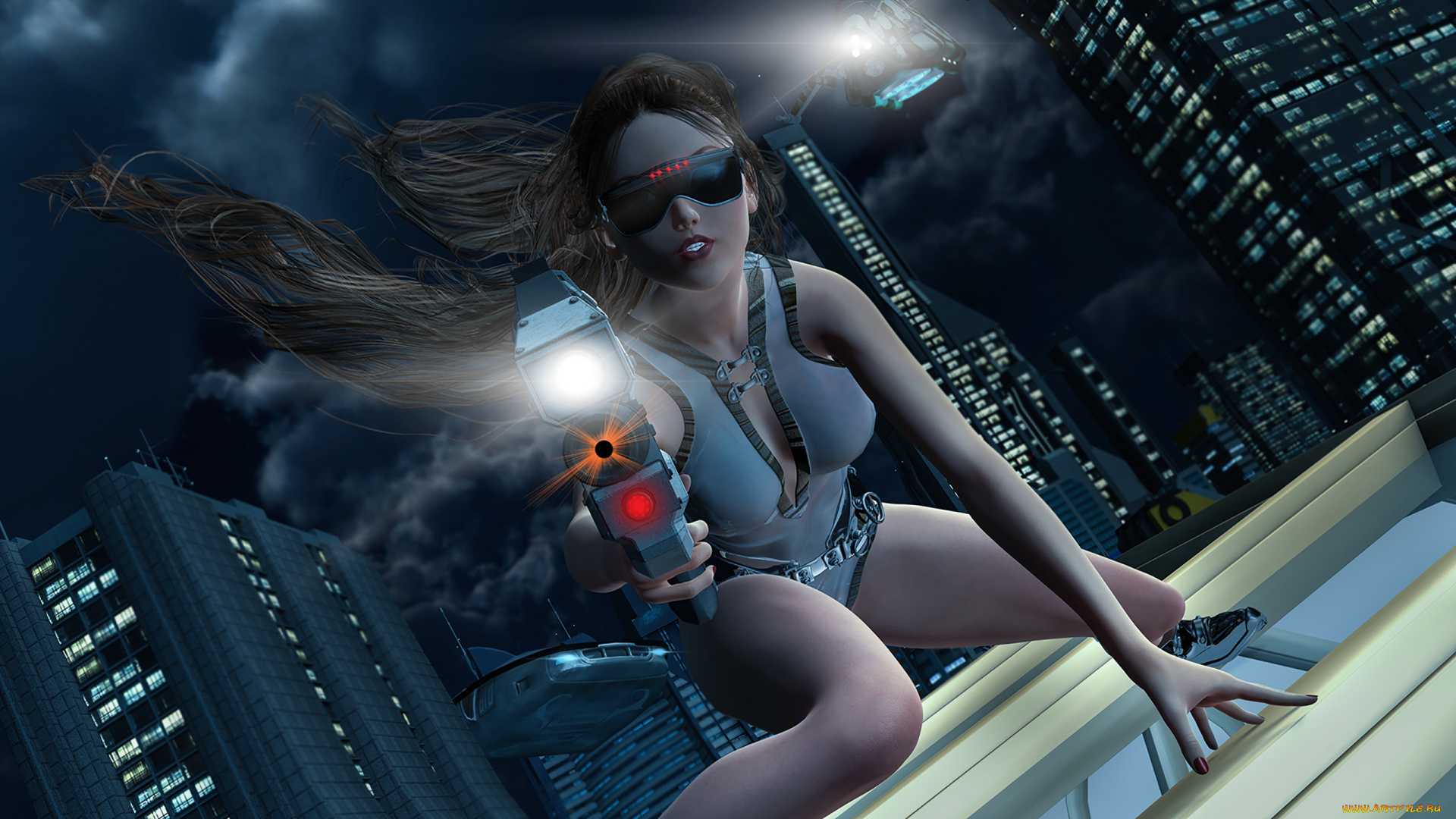 3д, графика, фантазия, , fantasy, фон, взгляд, девушка