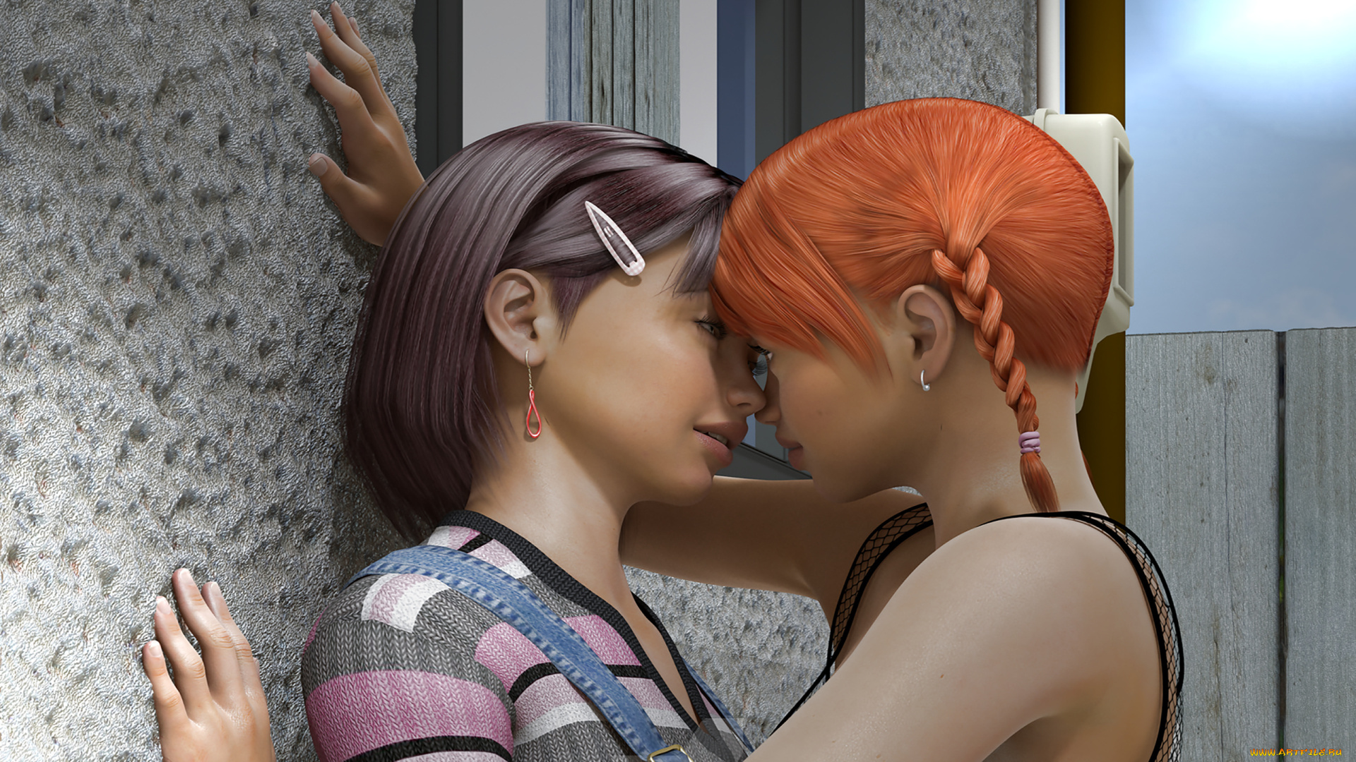 3д, графика, люди, , people, фон, взгляд, девушки