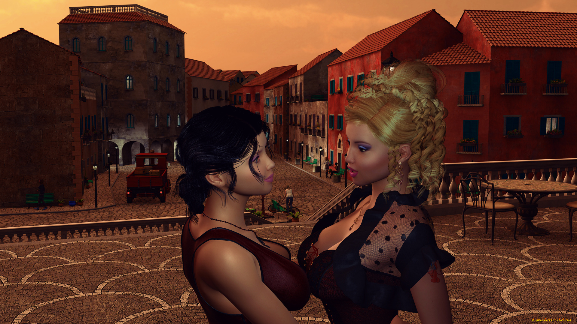 3д, графика, люди, , people, взгляд, девушка, фон