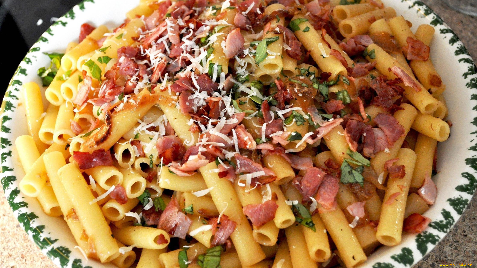 еда, макаронные, блюда, бекон, макароны, паста