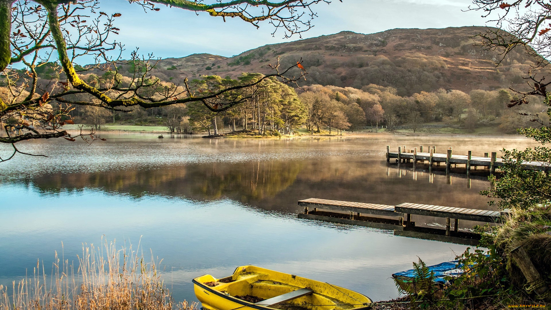 корабли, лодки, , шлюпки, мостки, лодка, гора