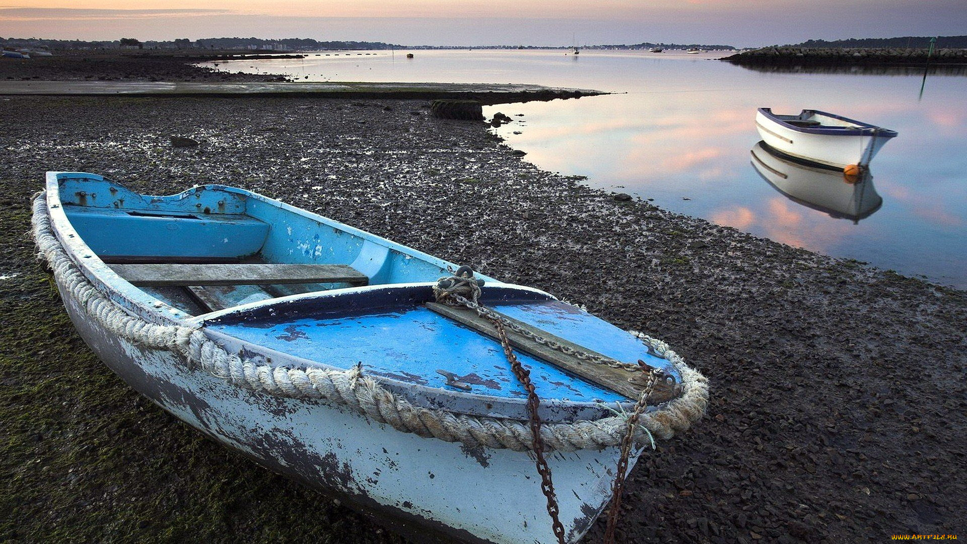 корабли, лодки, , шлюпки, река, вечер