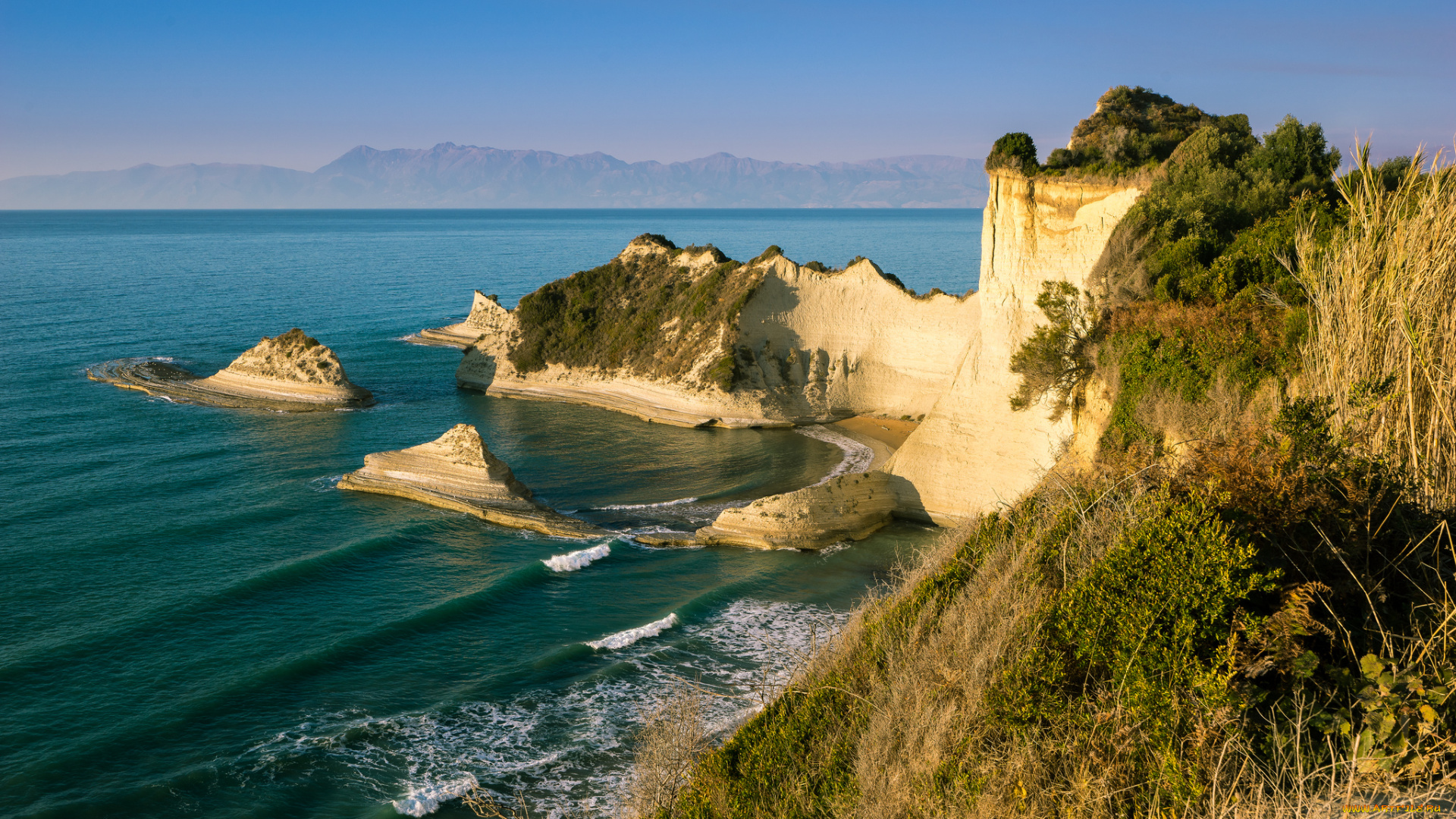 природа, побережье, простор