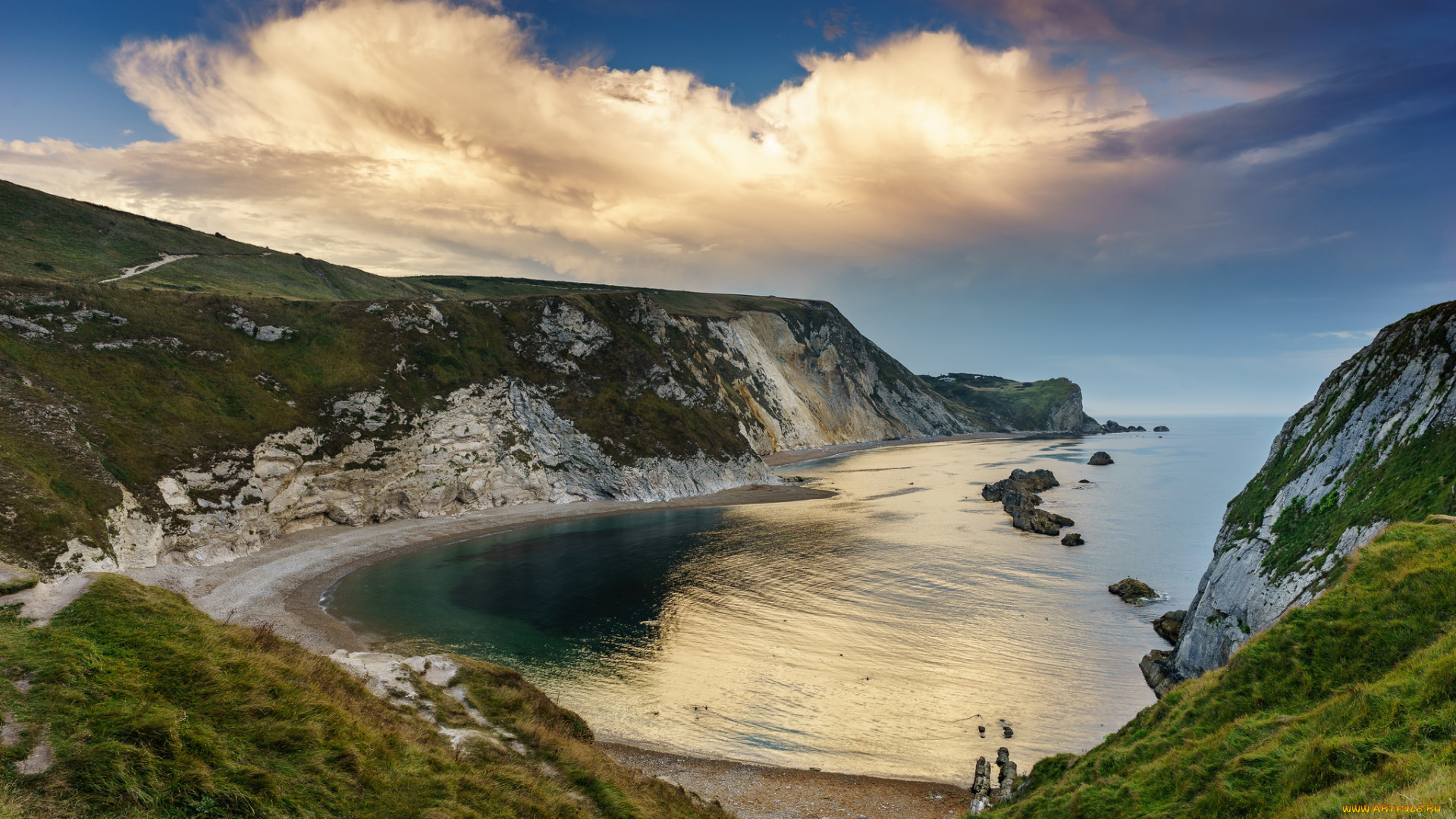 природа, побережье, простор