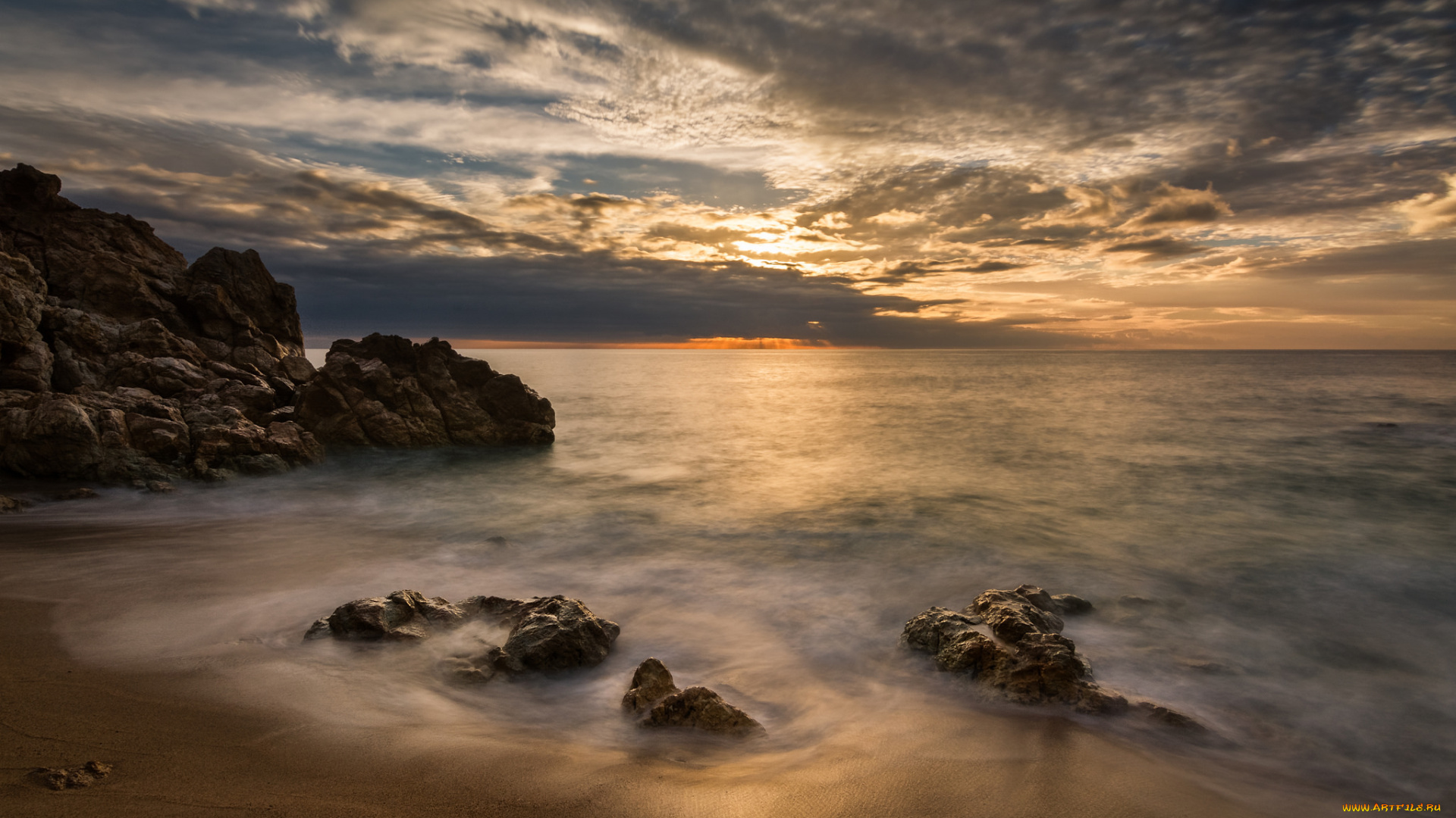 природа, побережье, простор