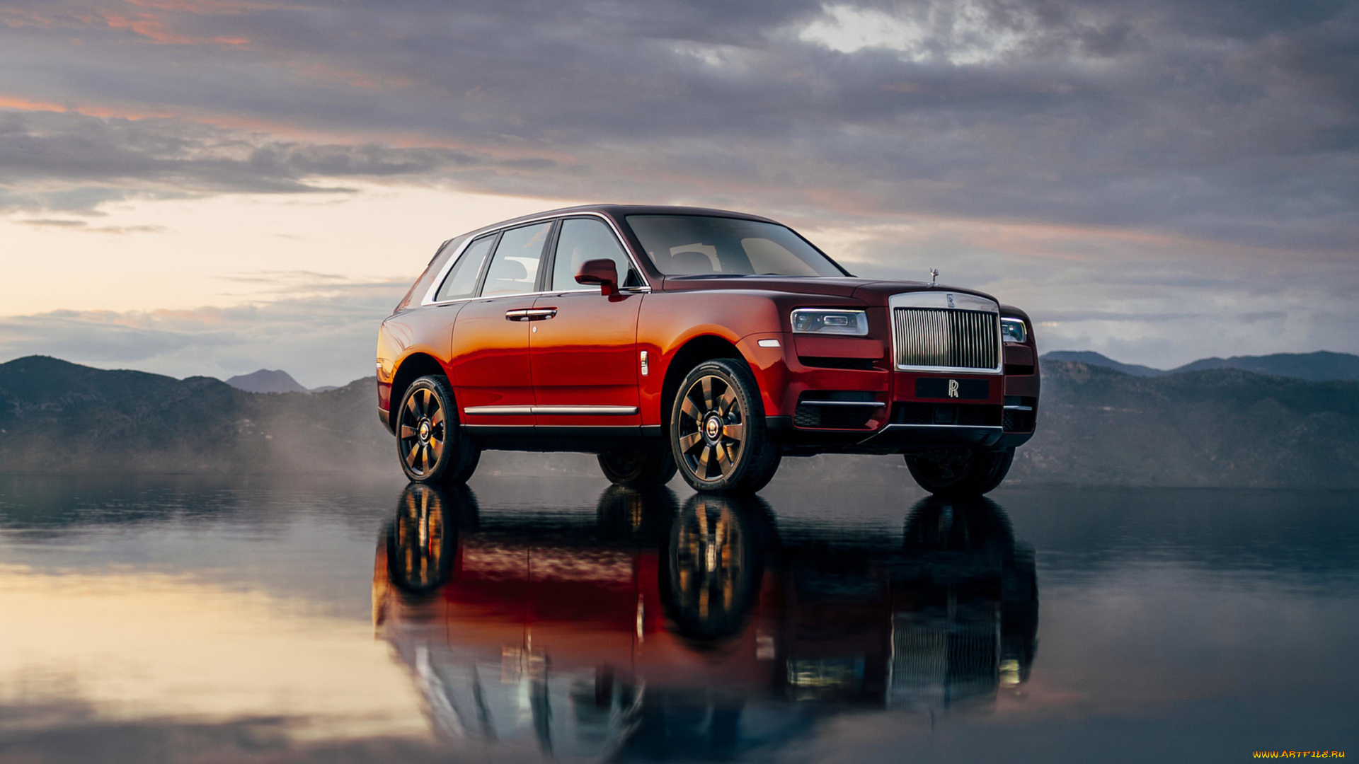 rolls-royce, cullinan, 2019, автомобили, rolls-royce, cullinan, 2019, красный
