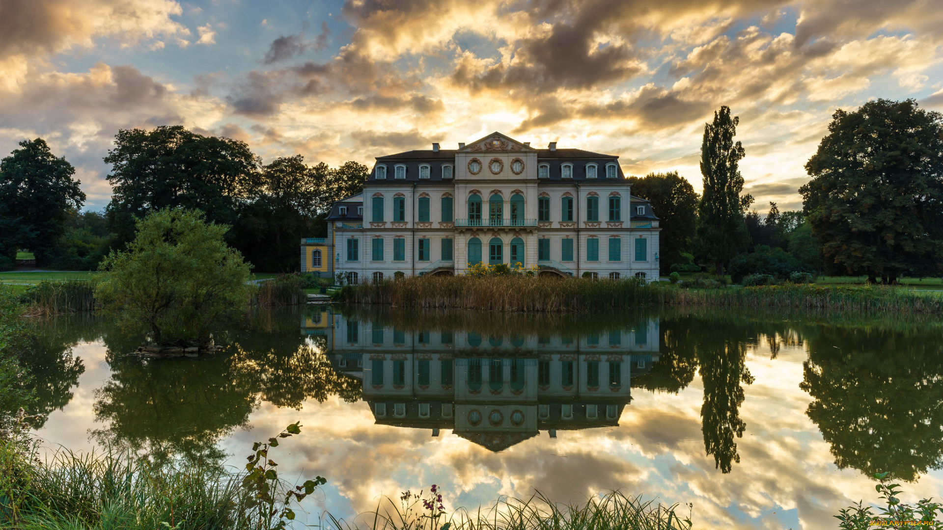 schloss, wilhelmsthal, города, замки, германии, простор