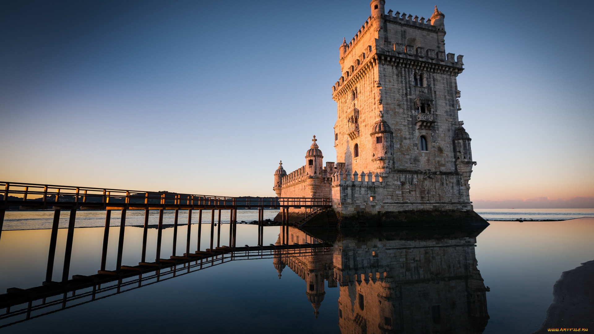 tower, of, st, vincent, лиссабон, , португалия, города, лиссабон, , португалия, башня, сент-винсента, закат, море, мостик, архитектура