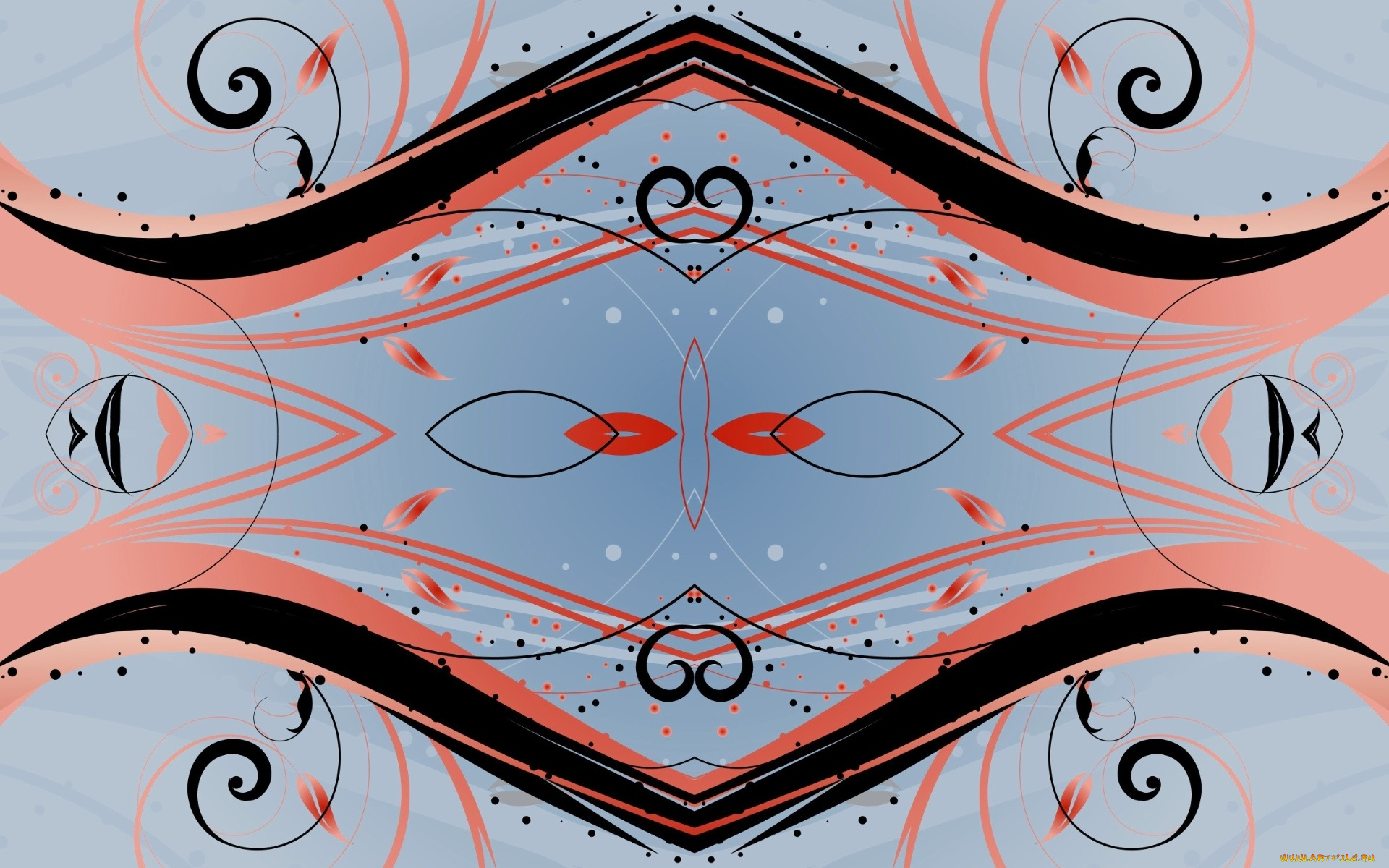 векторная, графика, графика, , graphics, орнамент, симметрия