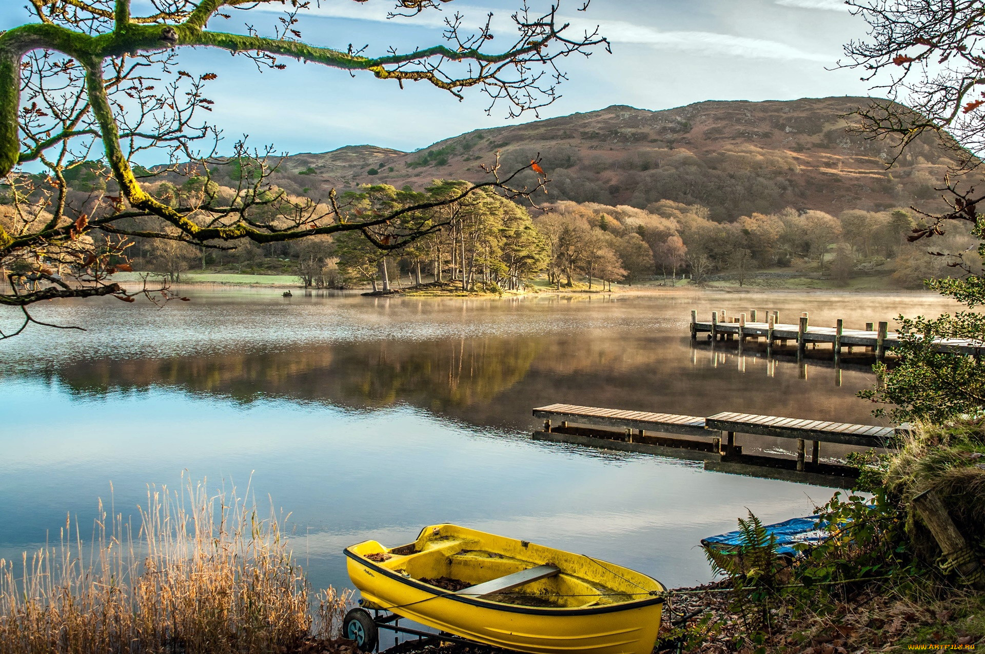 корабли, лодки, , шлюпки, мостки, лодка, гора