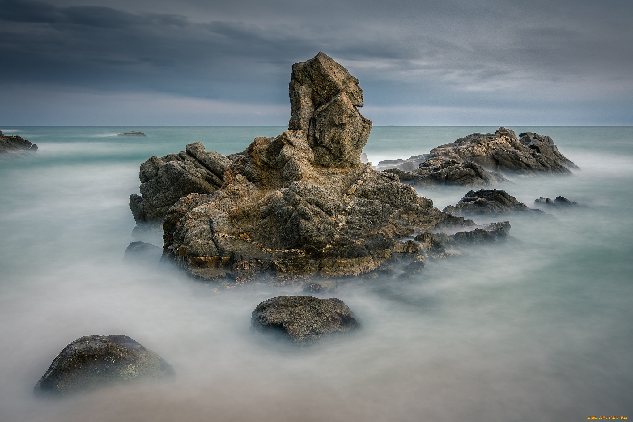 природа, побережье, простор