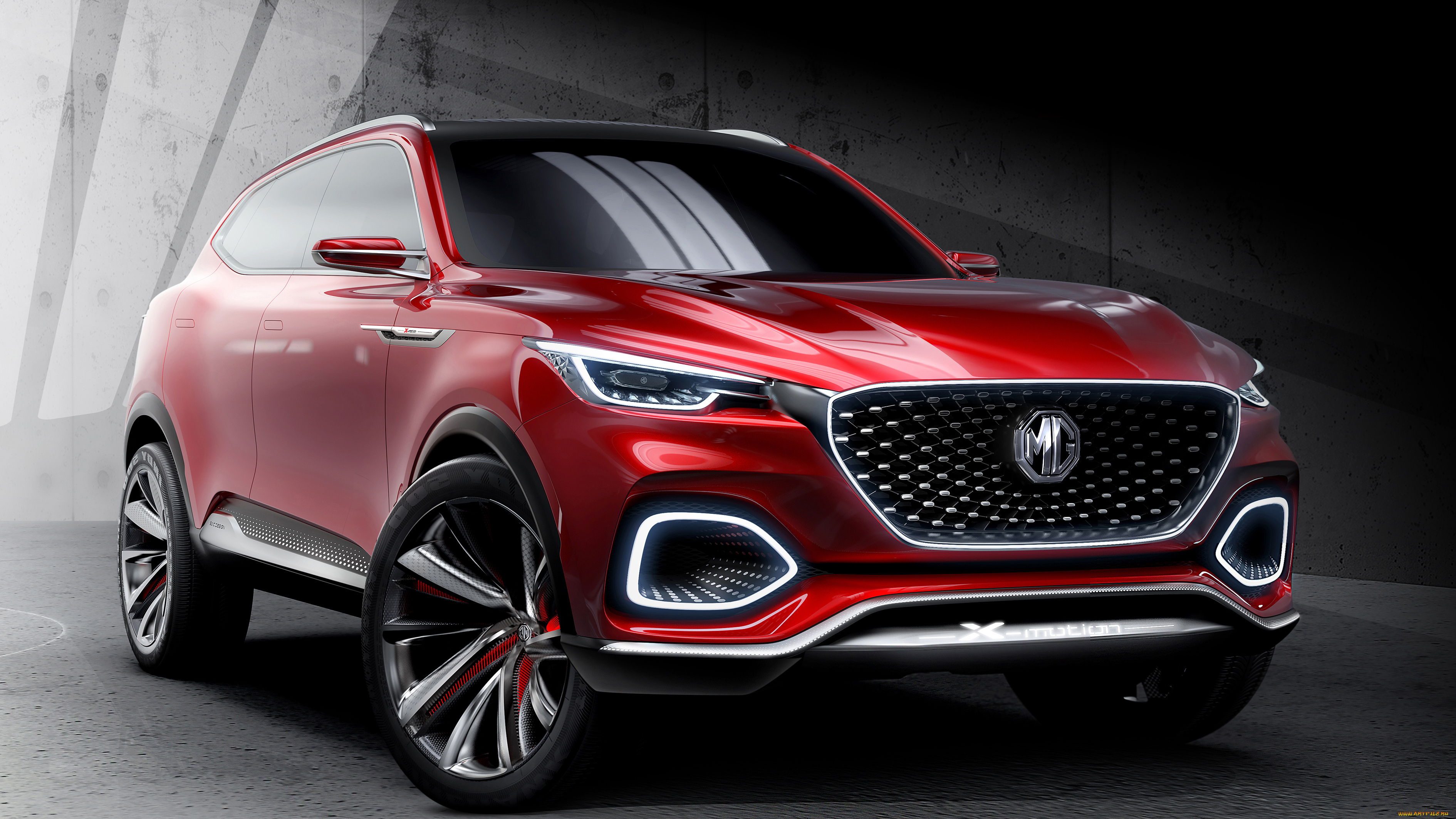 mg, x-motion, , , 2018, автомобили, mg, кроссовер, 2018, concept, suv, x-motion, концепт, красный